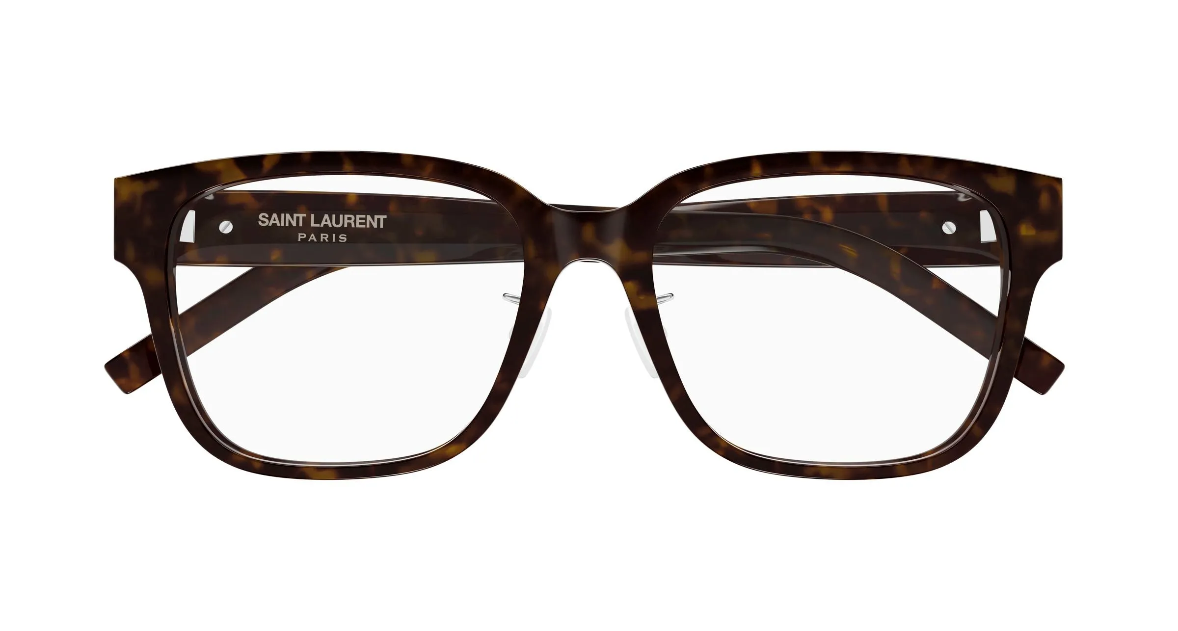 SAINT LAURENT SL M165/F 002 Montature da vista Acetato Havana Trasparente Cat Eye Antiriflesso - immagine 2