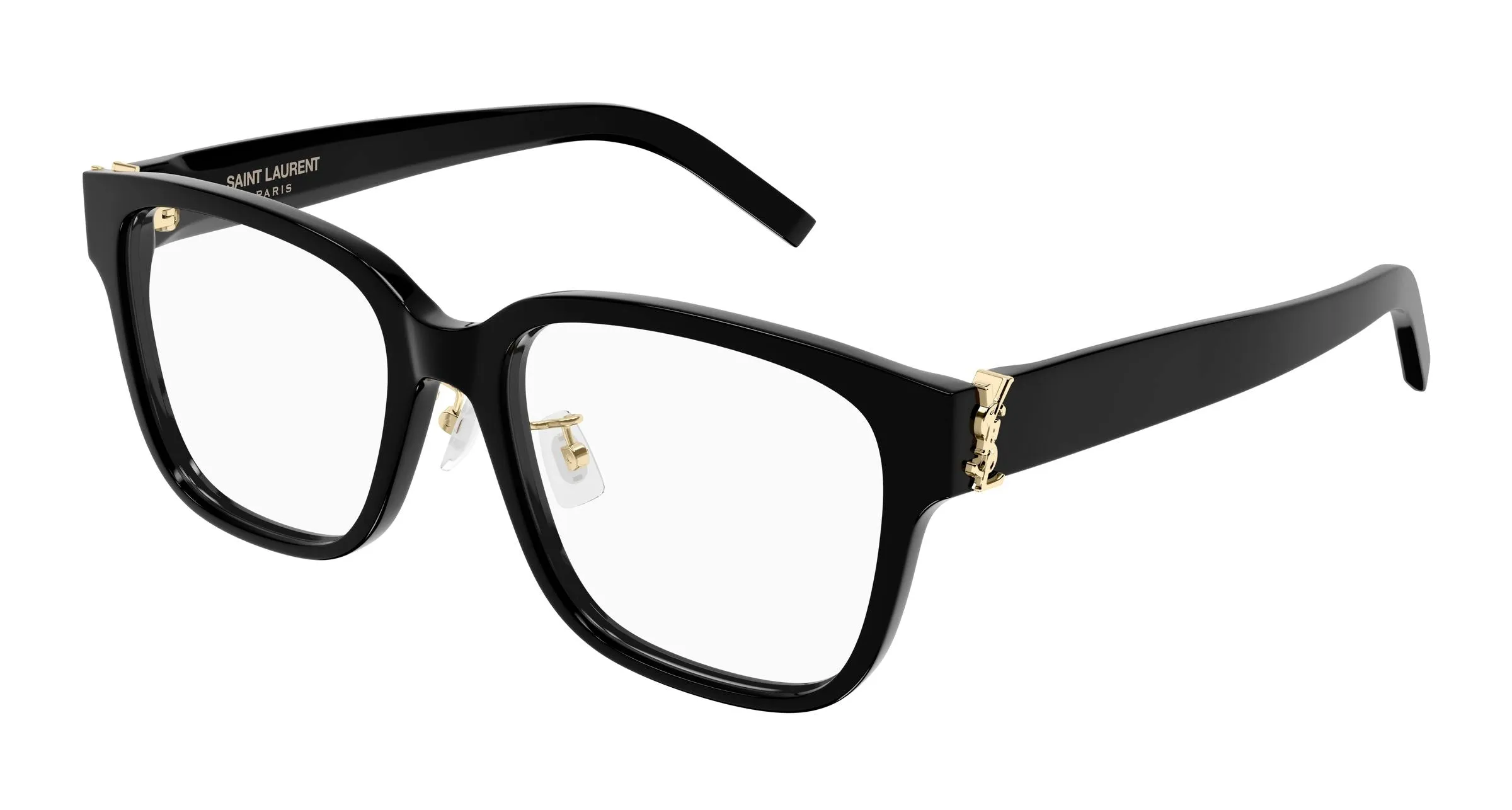 SAINT LAURENT SL M165/F 001 Montature da vista Acetato Nero Trasparente Cat Eye Antiriflesso - immagine 1