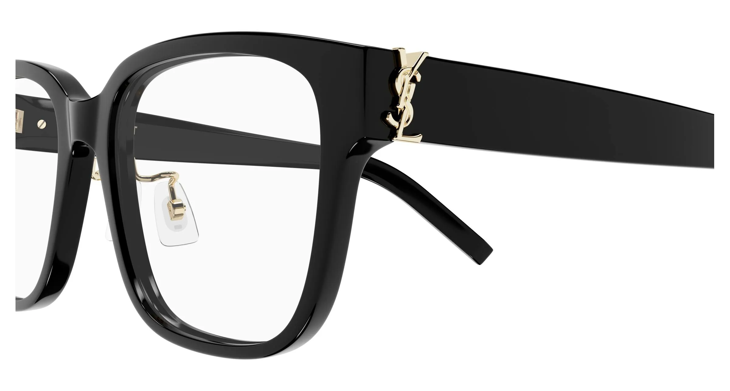 SAINT LAURENT SL M165/F 001 Montature da vista Acetato Nero Trasparente Cat Eye Antiriflesso - immagine 3