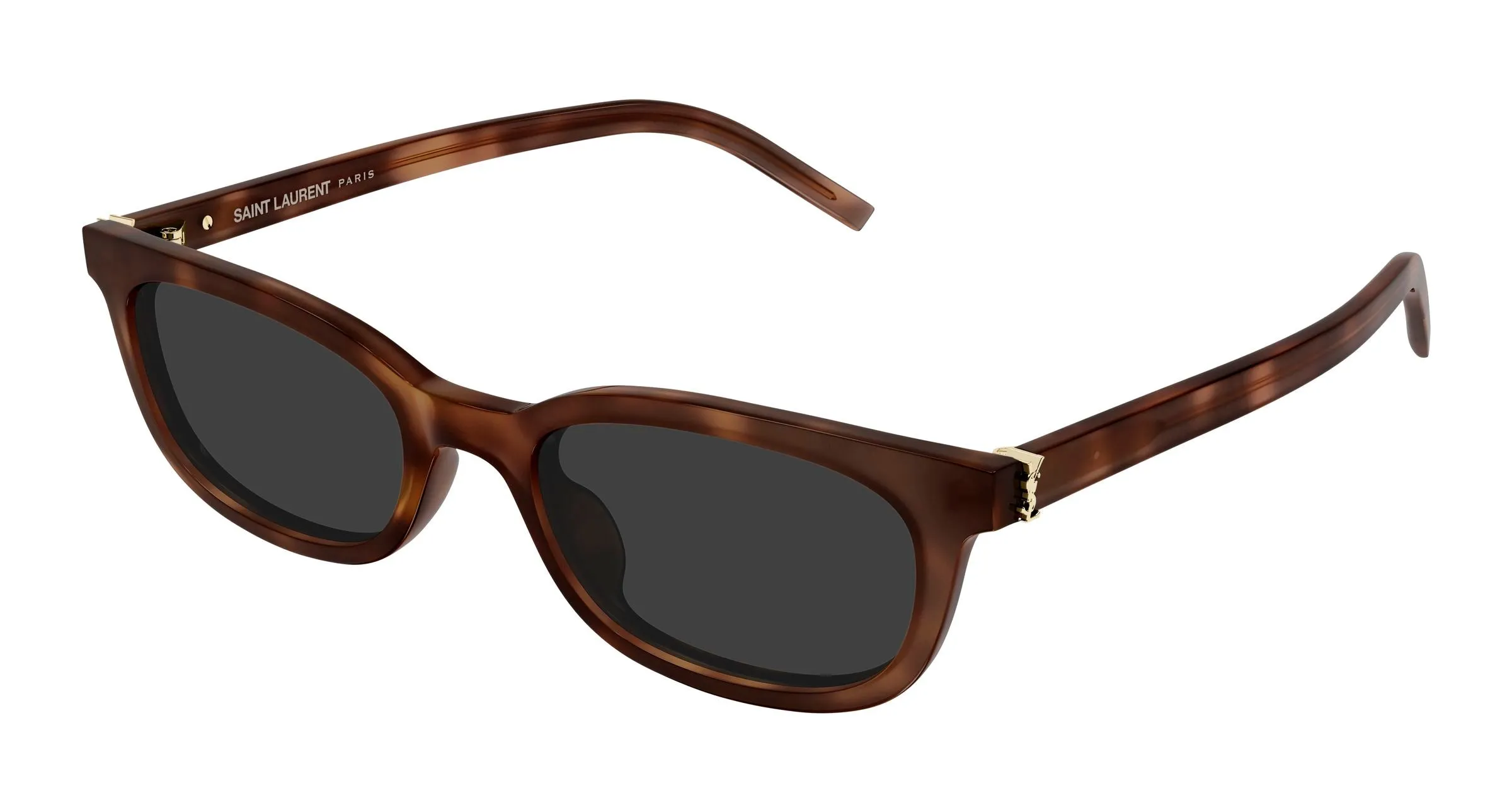 SAINT LAURENT SL M160/F 003 Occhiali da sole Acetato Havana Grigio Rotonda - immagine 1