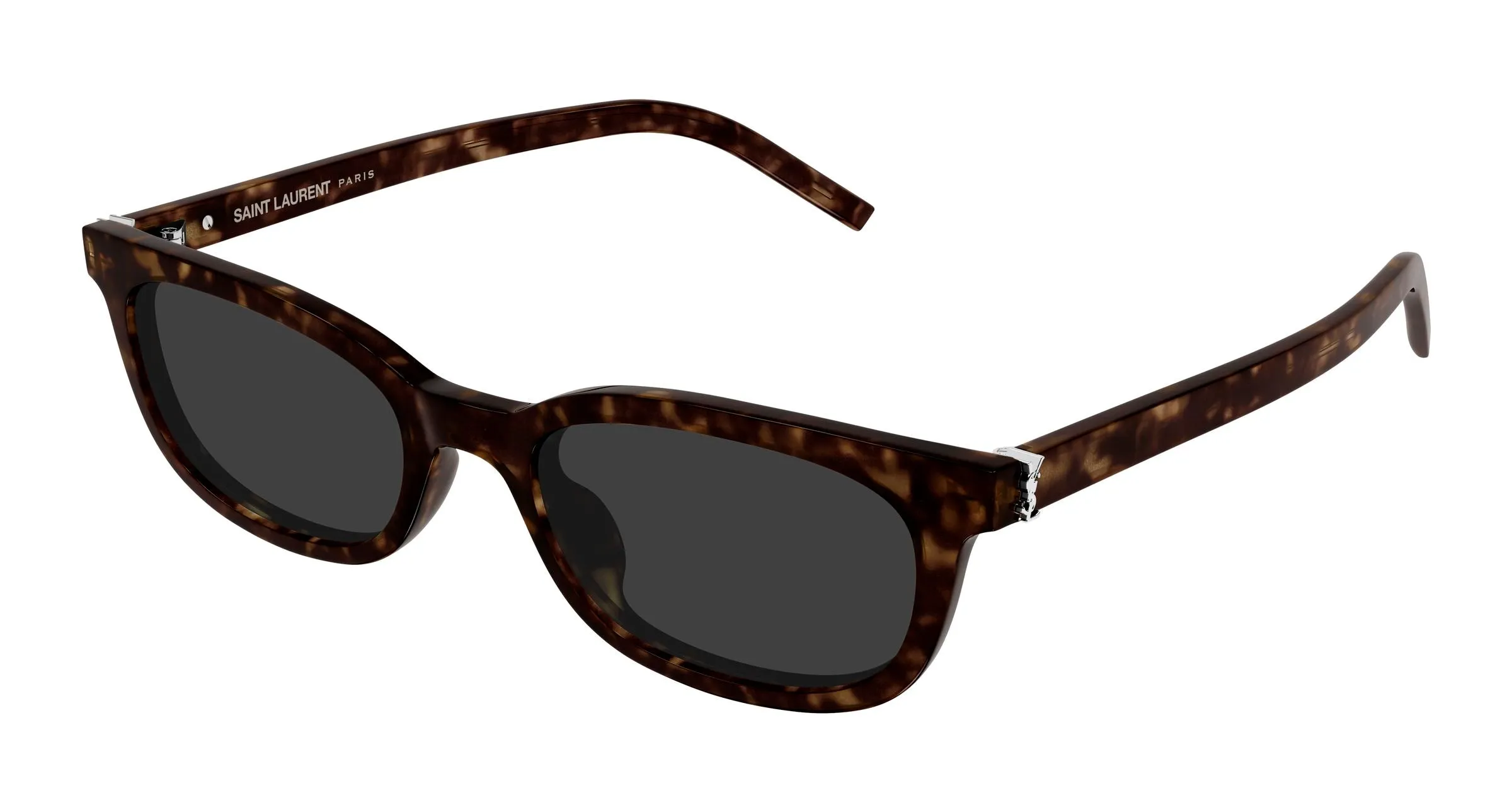 SAINT LAURENT SL M160/F 002 Occhiali da sole Acetato Havana Grigio Rotonda - immagine 1