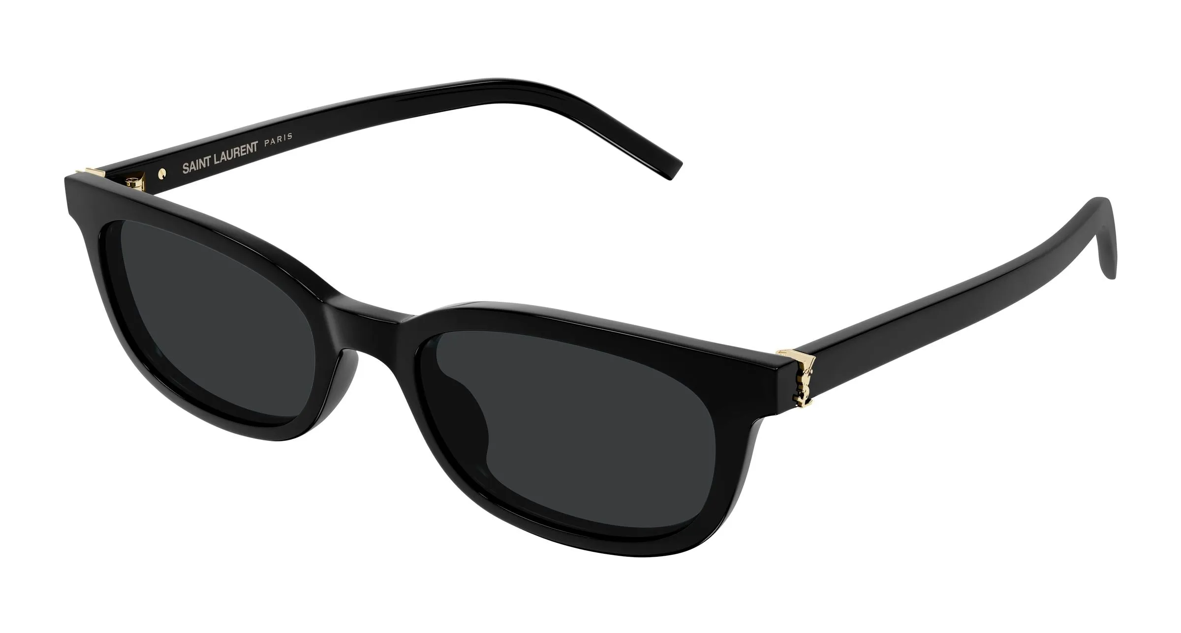 SAINT LAURENT SL M160/F 001 Occhiali da sole Acetato Nero Nero Rotonda - immagine 1