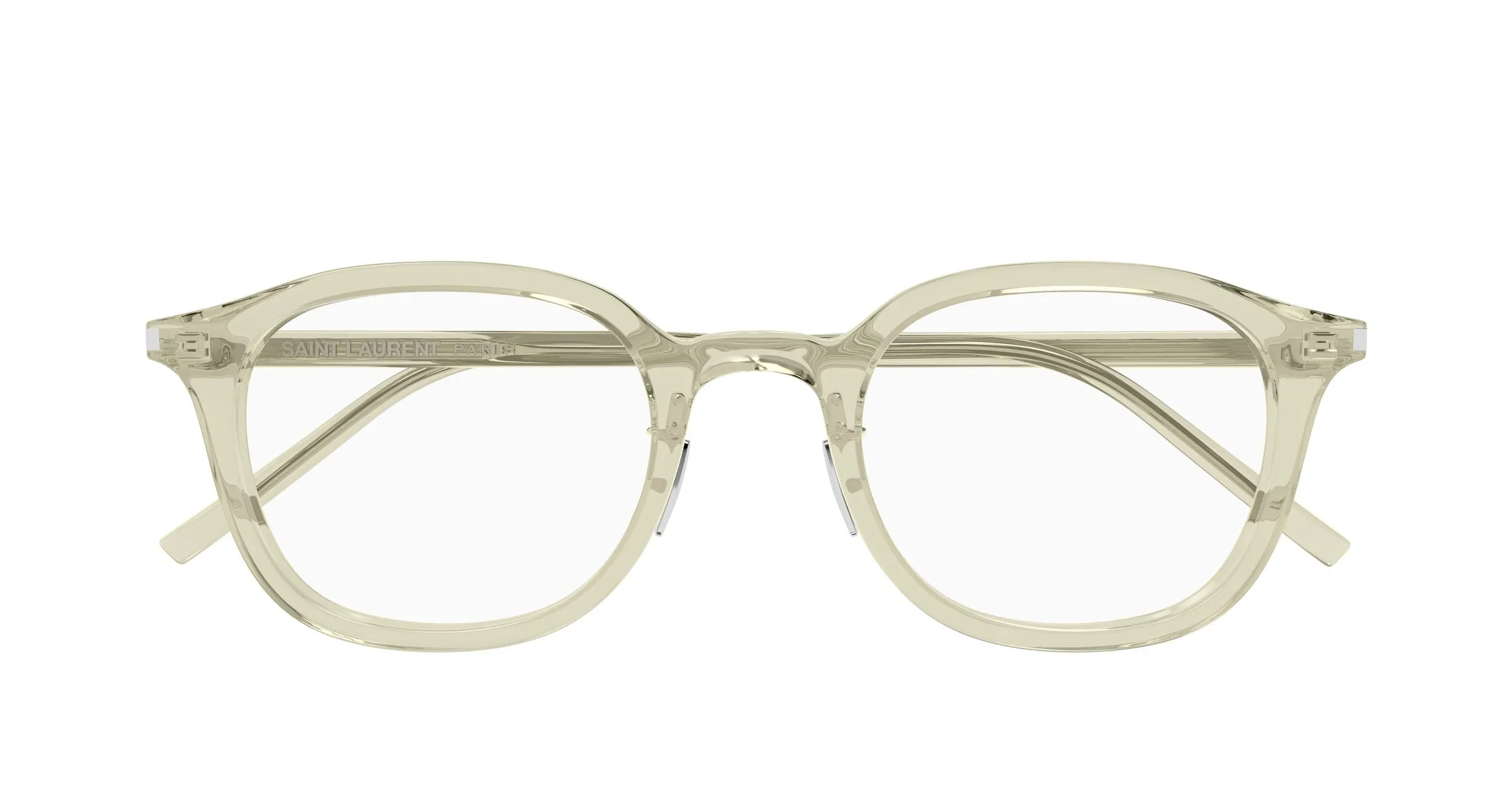 SAINT LAURENT SL 959/J 004 Montature da vista Acetato Verde Trasparente Rotonda - immagine 2