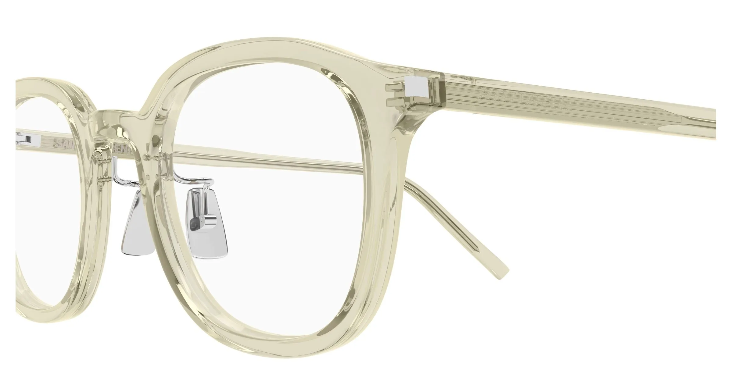 SAINT LAURENT SL 959/J 004 Montature da vista Acetato Verde Trasparente Rotonda - immagine 3