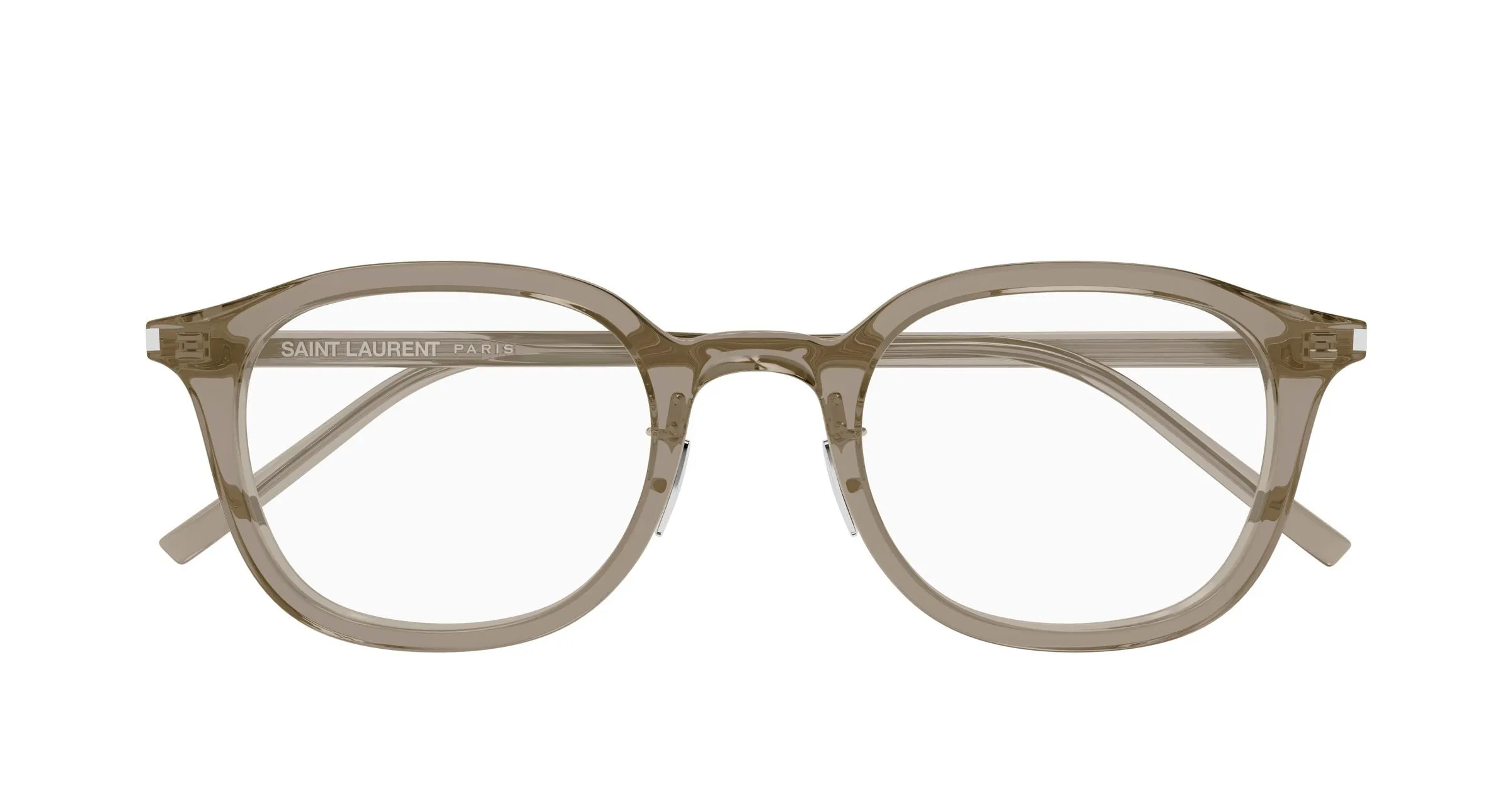 SAINT LAURENT SL 959/J 003 Montature da vista Acetato Marrone Trasparente Rotonda - immagine 2