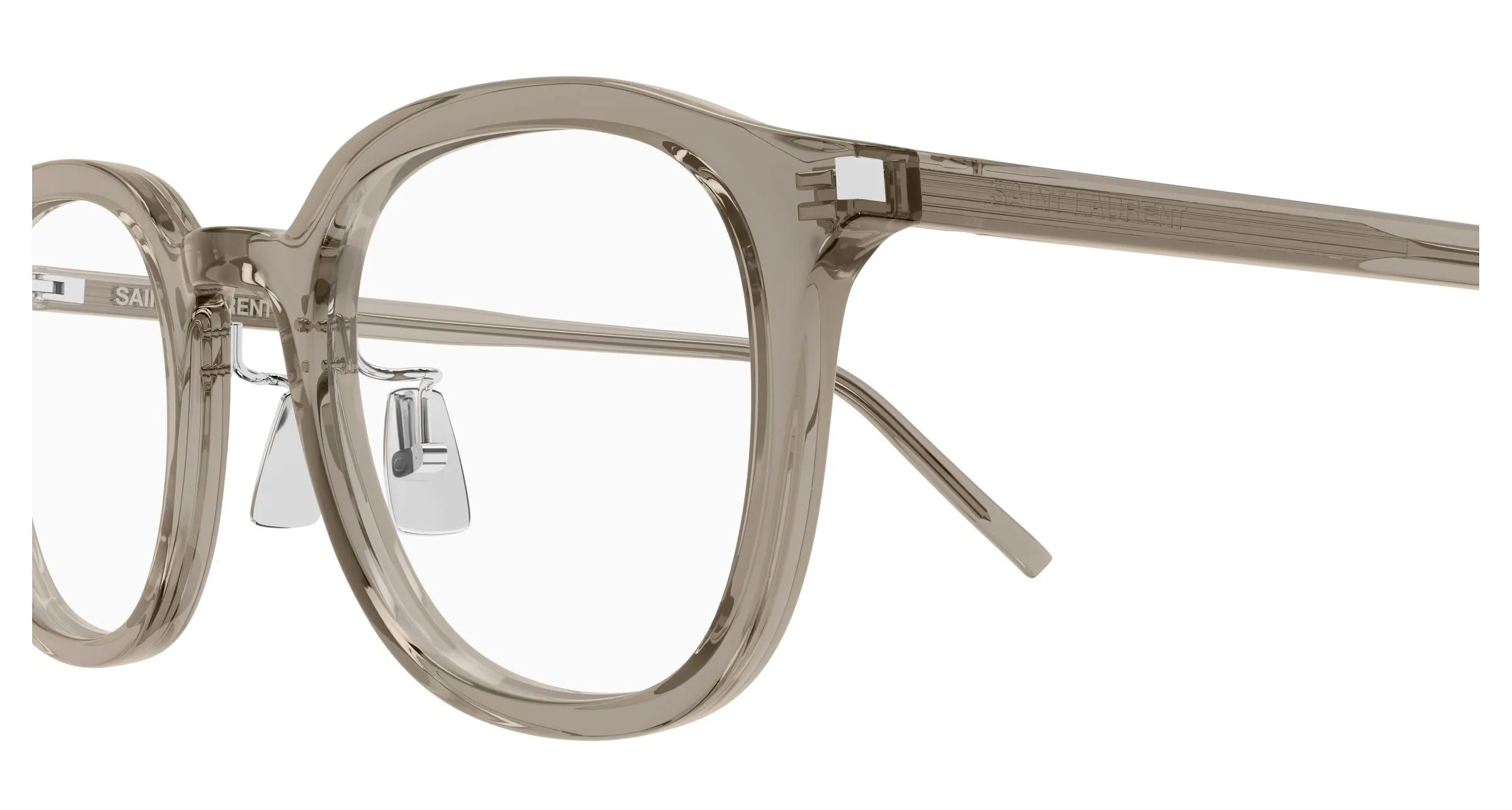 SAINT LAURENT SL 959/J 003 Montature da vista Acetato Marrone Trasparente Rotonda - immagine 3