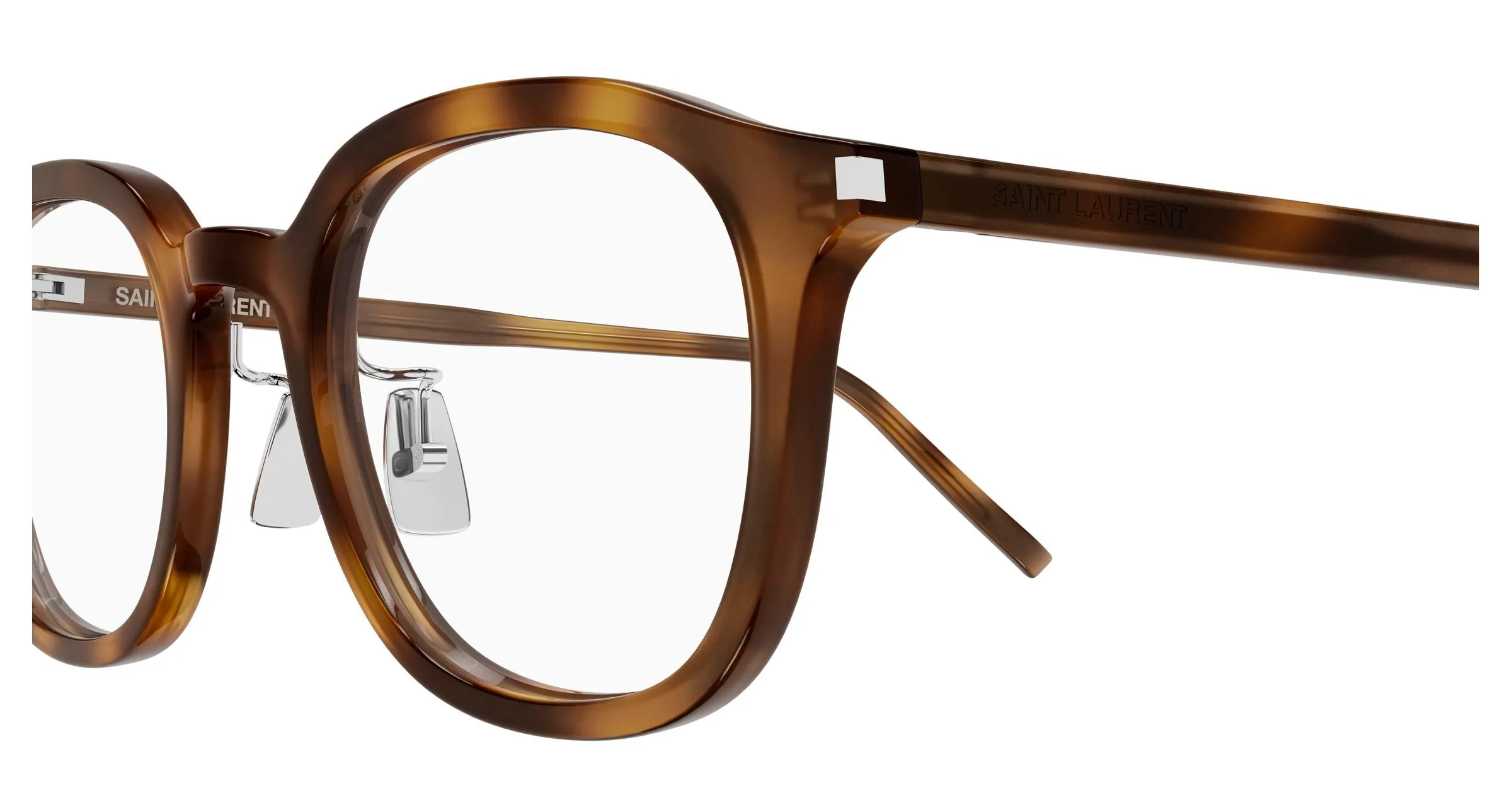 SAINT LAURENT SL 959/J 002 Montature da vista Acetato Havana Trasparente Rotonda - immagine 3