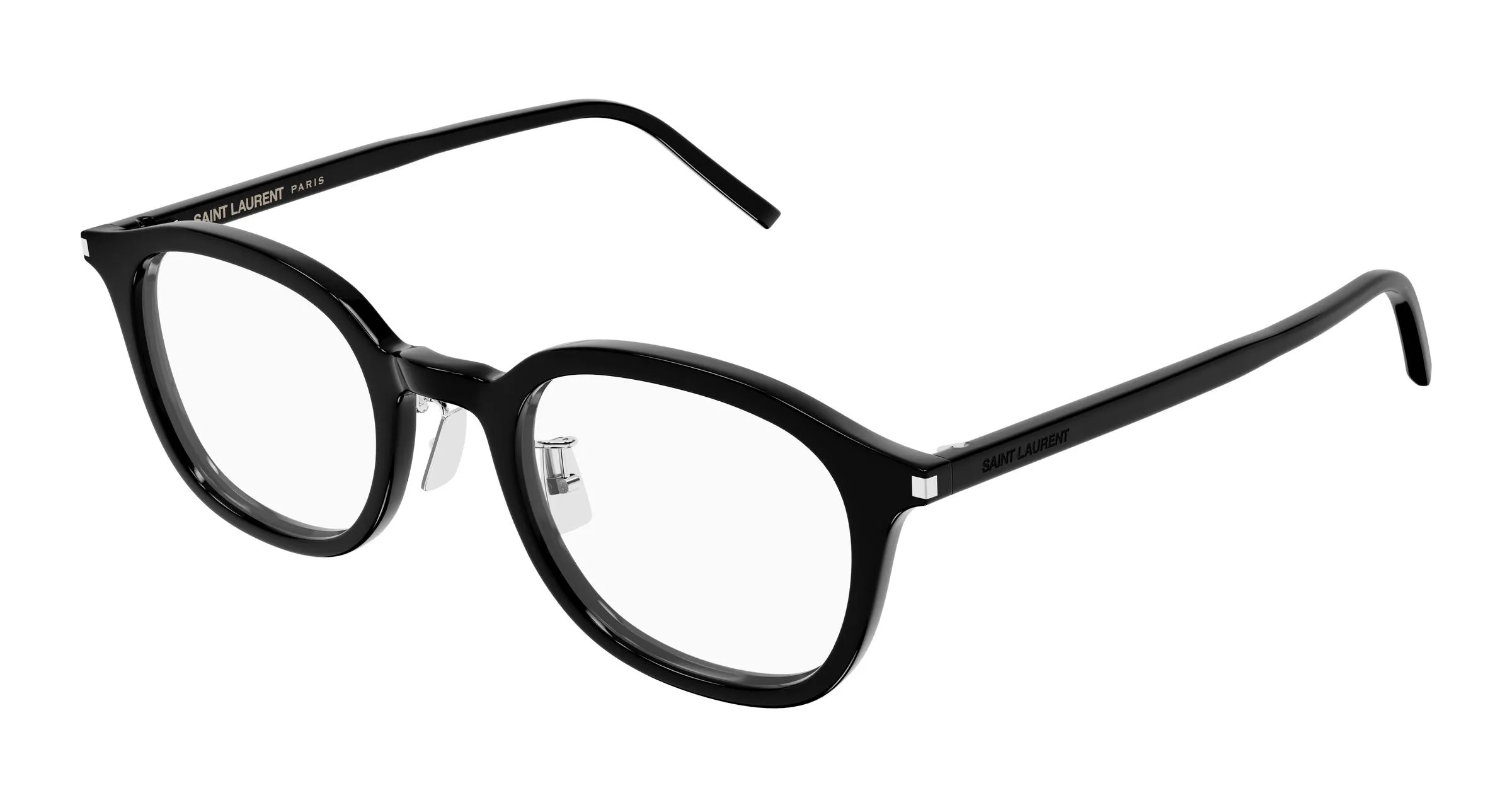 SAINT LAURENT SL 959/J 001 Montature da vista Acetato Nero Trasparente Rotonda - immagine 1