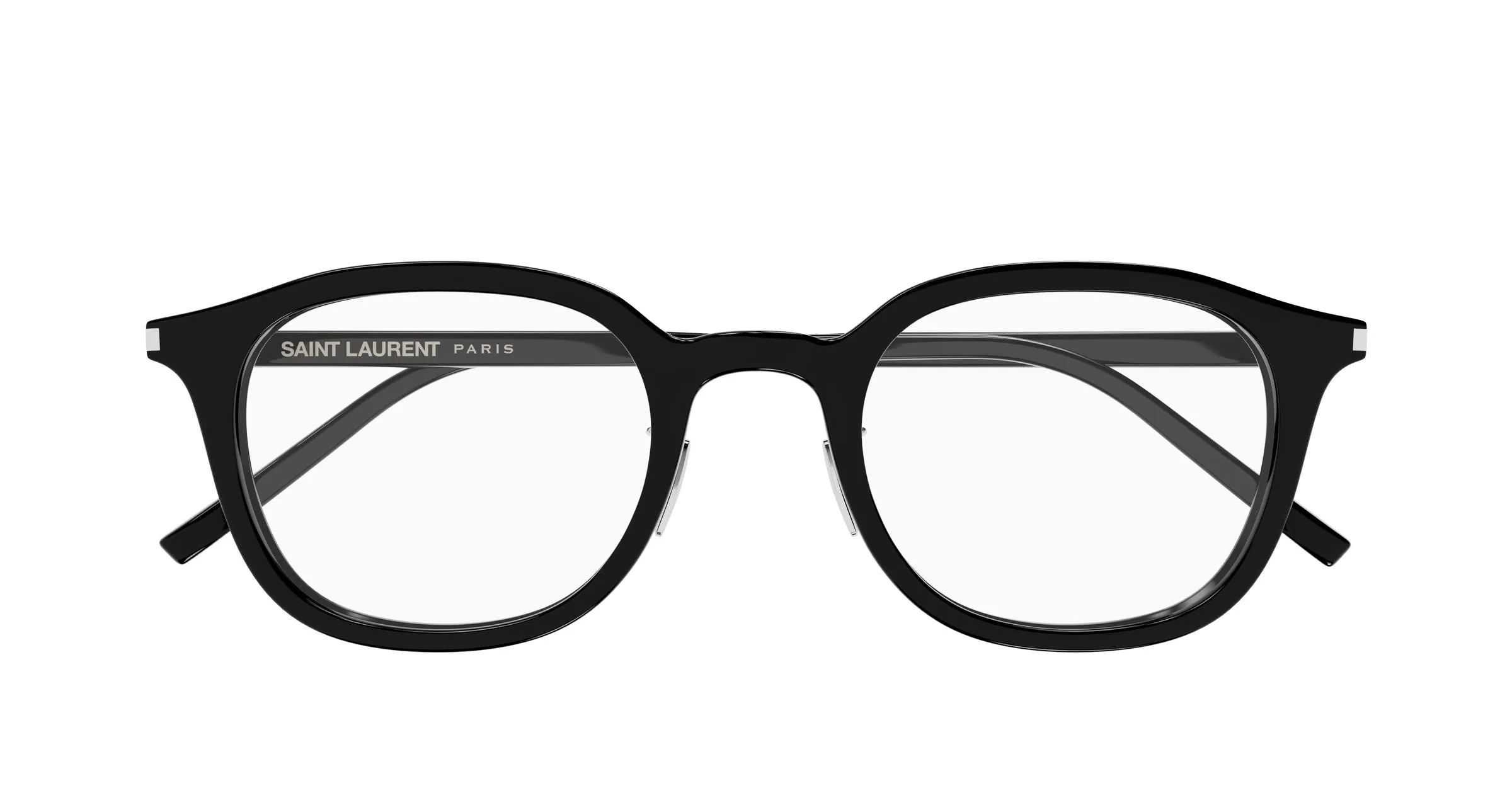 SAINT LAURENT SL 959/J 001 Montature da vista Acetato Nero Trasparente Rotonda - immagine 2