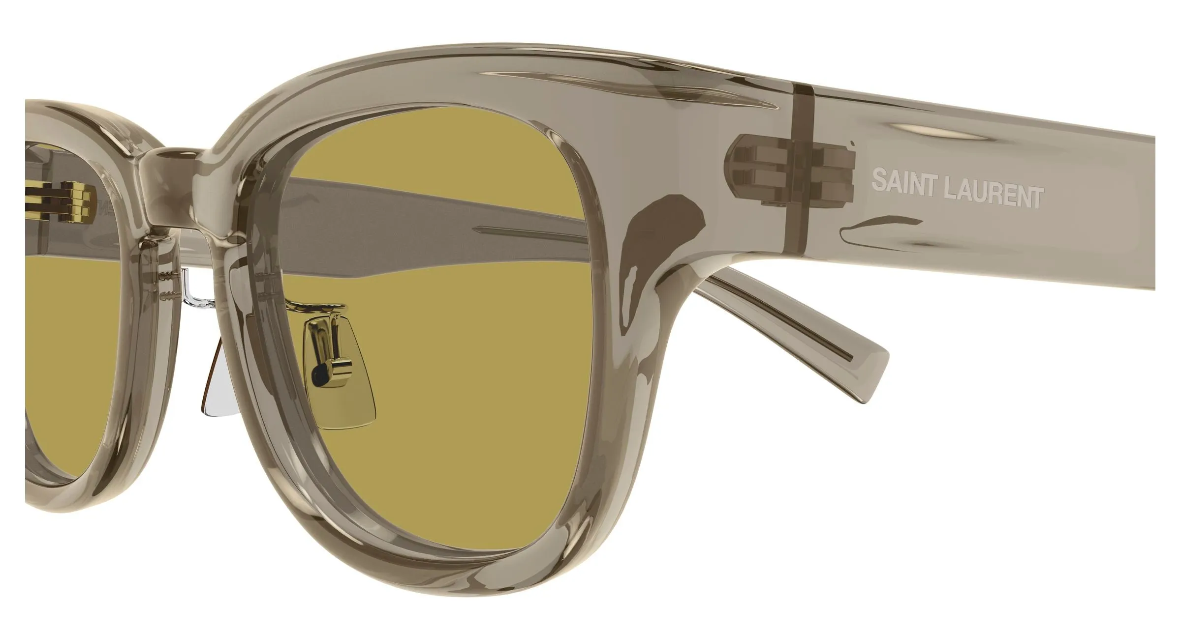 SAINT LAURENT SL 957/J 005 Occhiali da sole Bio-iniettato Marrone Verde Squadrata - immagine 3
