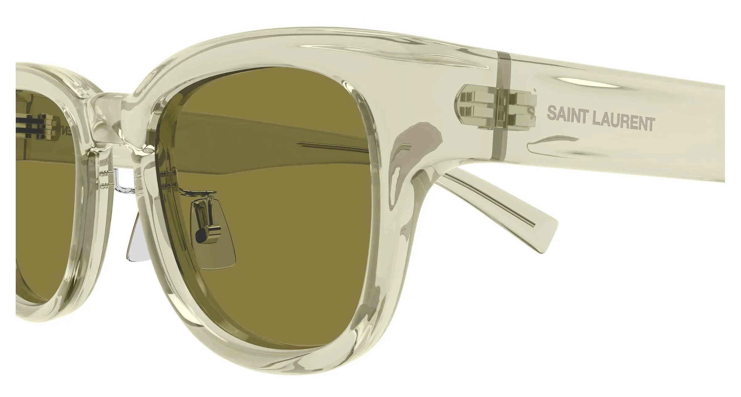 SAINT LAURENT SL 957/J 004 Occhiali da sole Bio-iniettato Verde Verde Squadrata - immagine 3