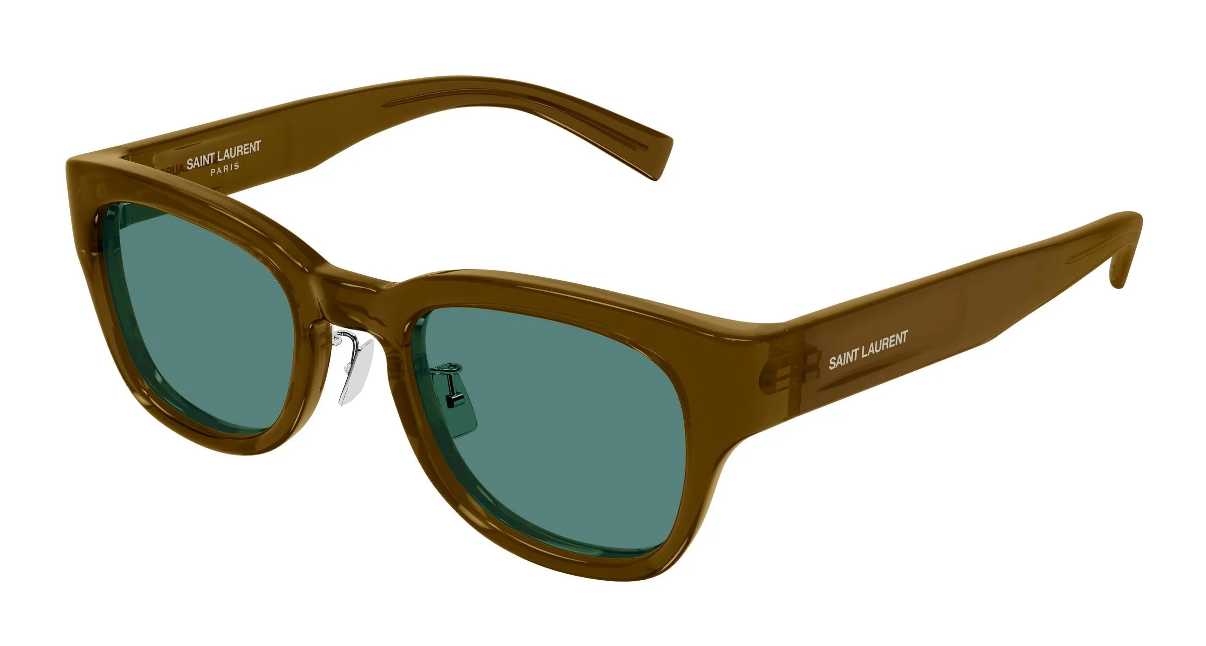 SAINT LAURENT SL 957/J 003 Occhiali da sole Bio-iniettato Marrone Verde Squadrata - immagine 1
