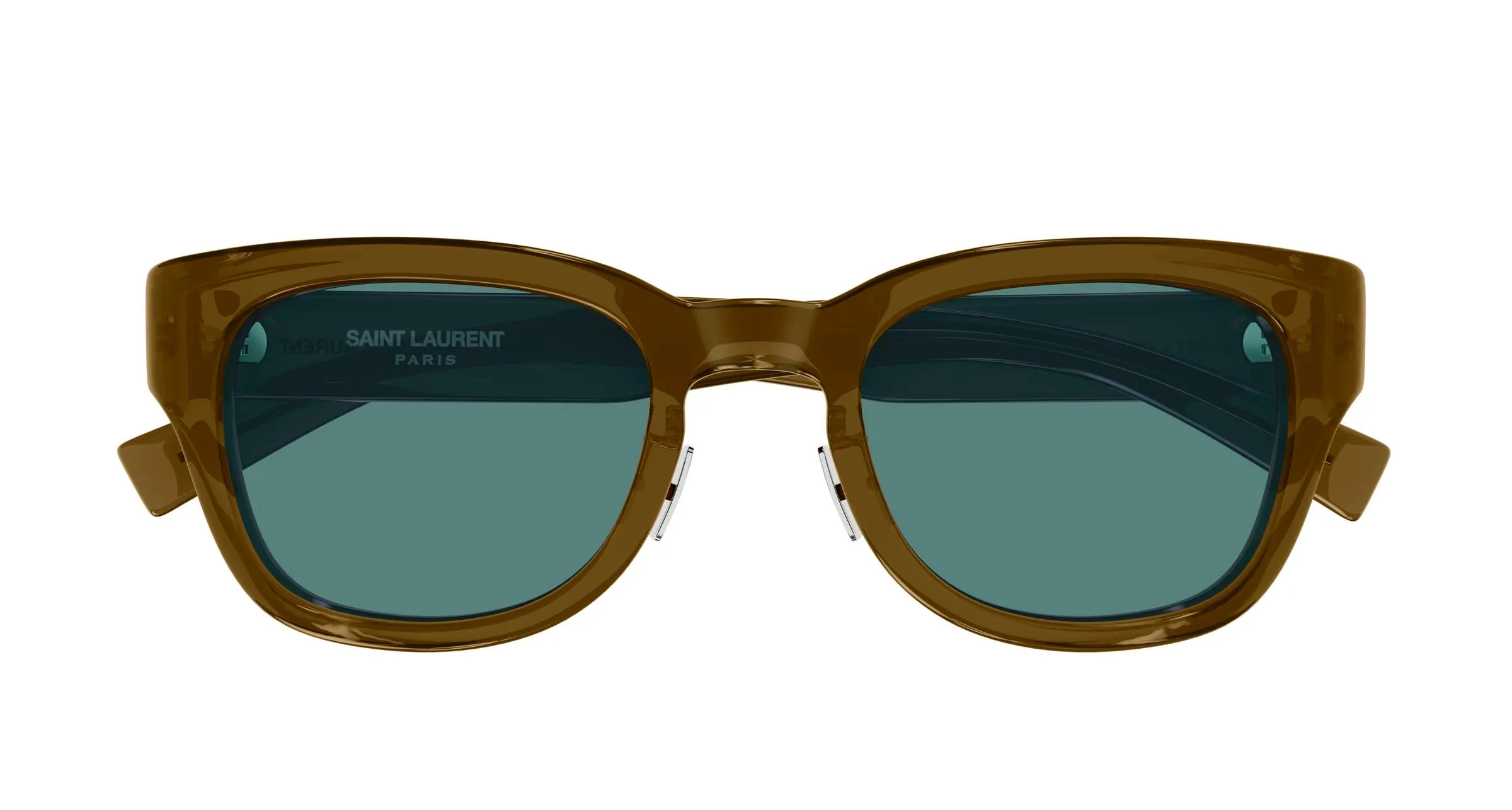 SAINT LAURENT SL 957/J 003 Occhiali da sole Bio-iniettato Marrone Verde Squadrata - immagine 2