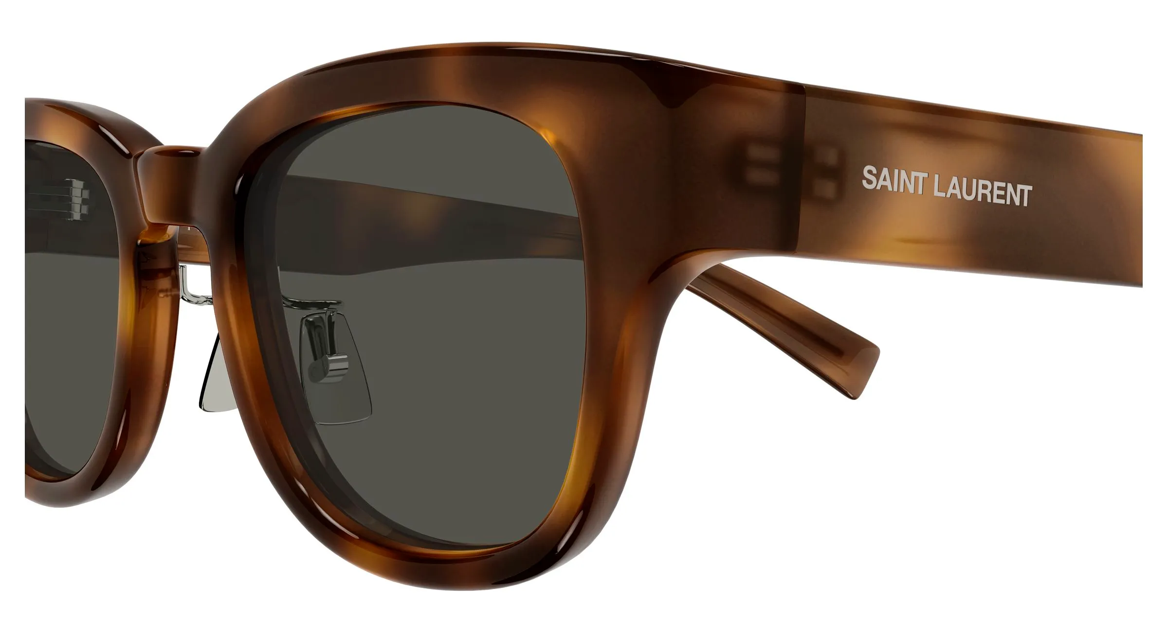 SAINT LAURENT SL 957/J 002 Occhiali da sole Bio-iniettato Havana Grigio Squadrata - immagine 3