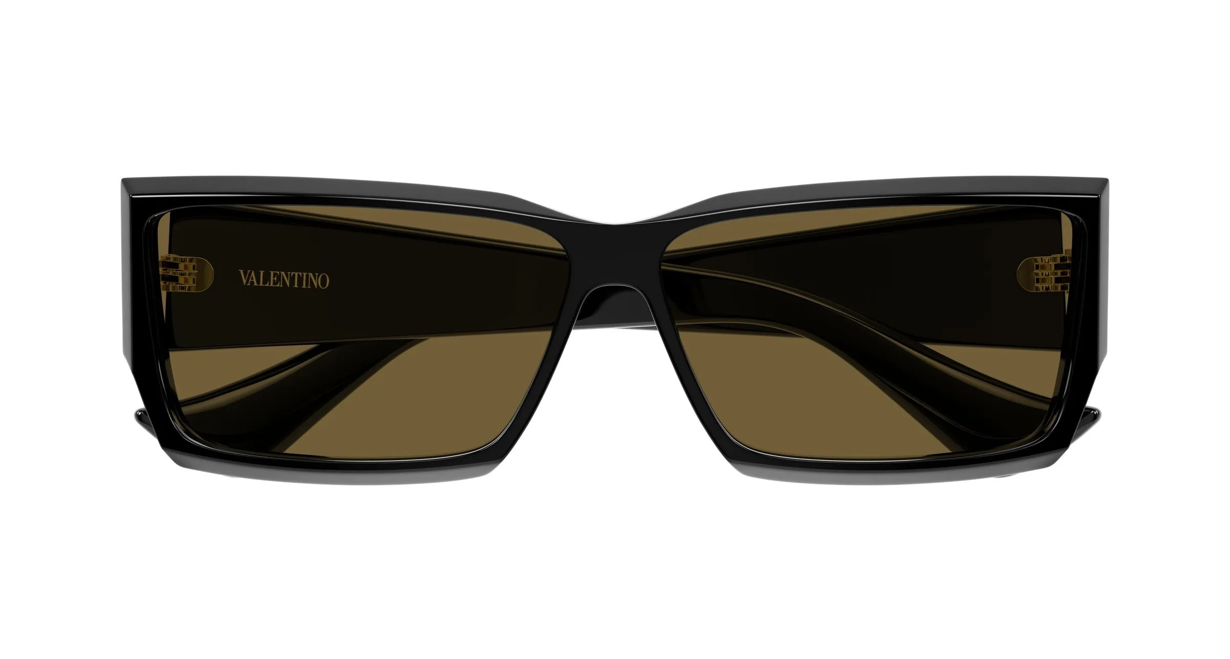 Valentino VG0072S 002 Occhiali da sole Acetato Nero Marrone Squadrata - immagine 2