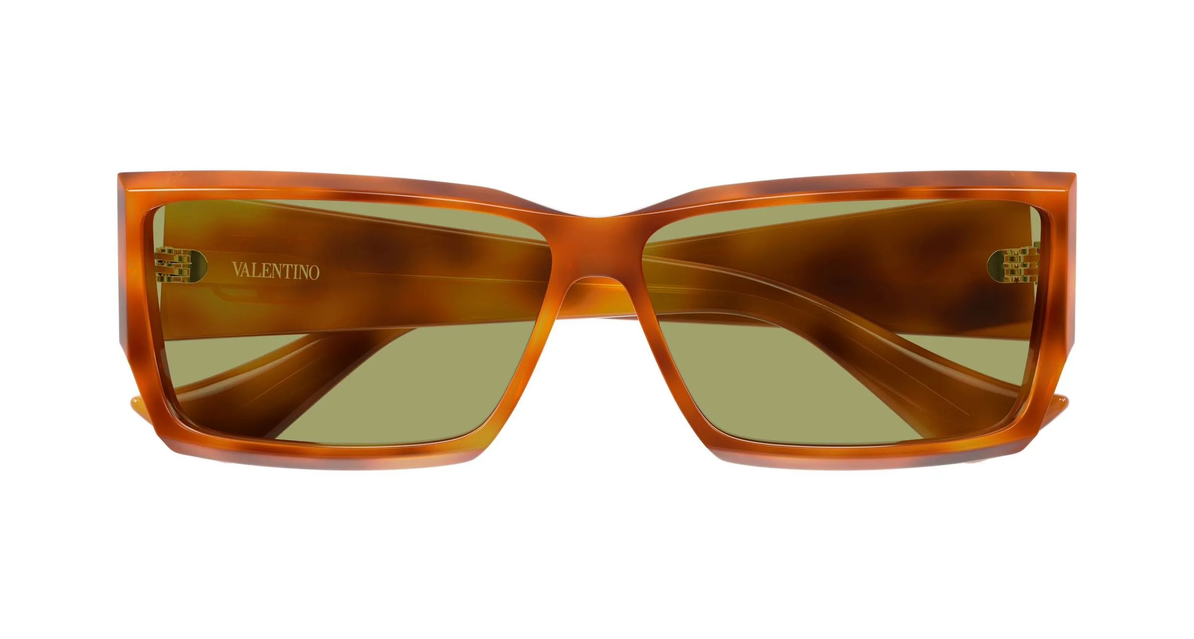 Valentino VG0072S 001 Occhiali da sole Acetato Havana Verde Squadrata - immagine 2