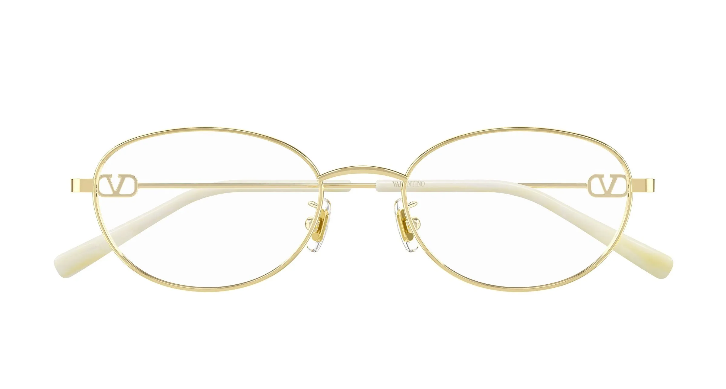 Valentino VG0066OA 003 Montature da vista Metallo Oro Trasparente Rotonda - immagine 2