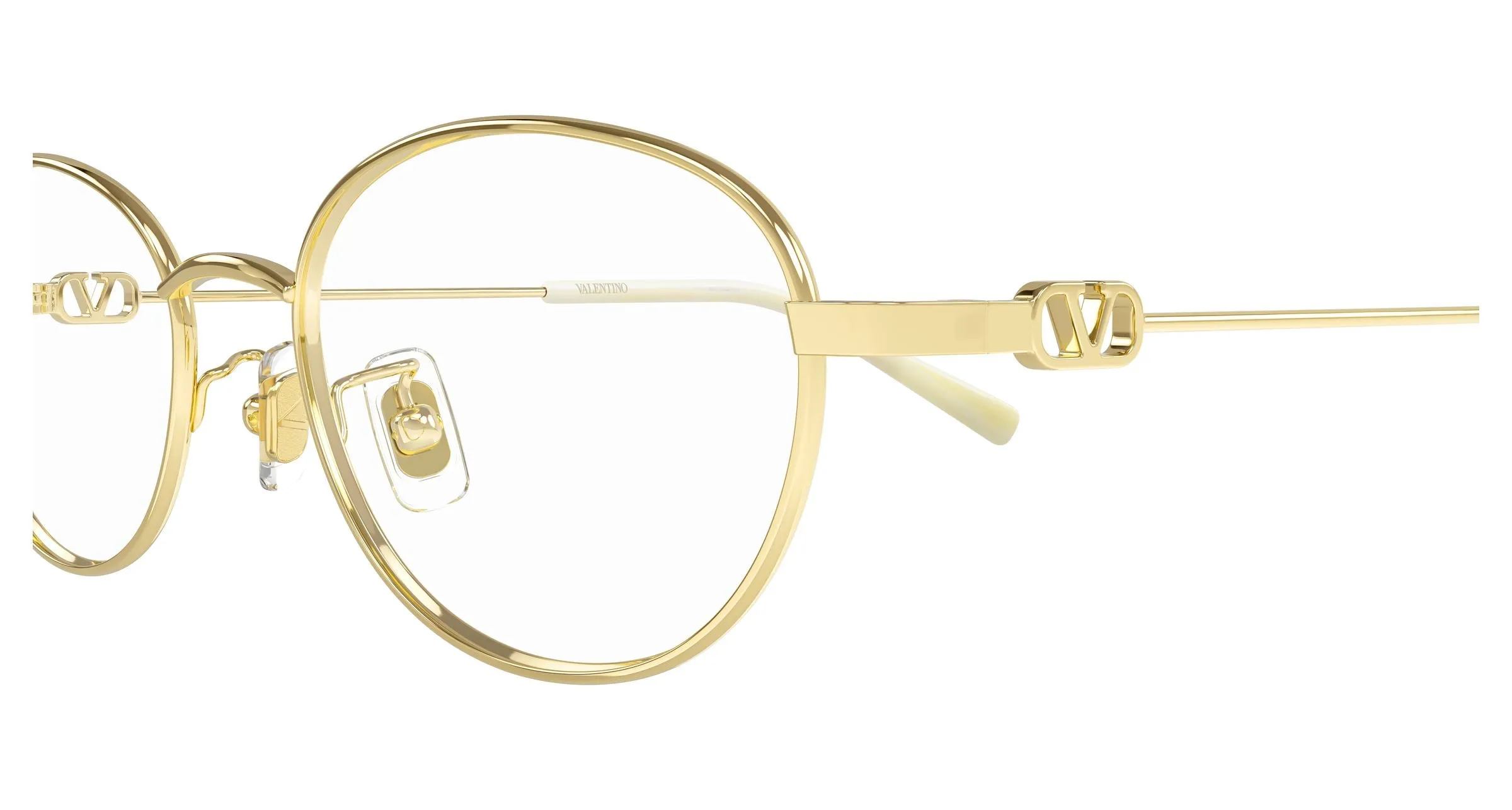 Valentino VG0066OA 003 Montature da vista Metallo Oro Trasparente Rotonda - immagine 3