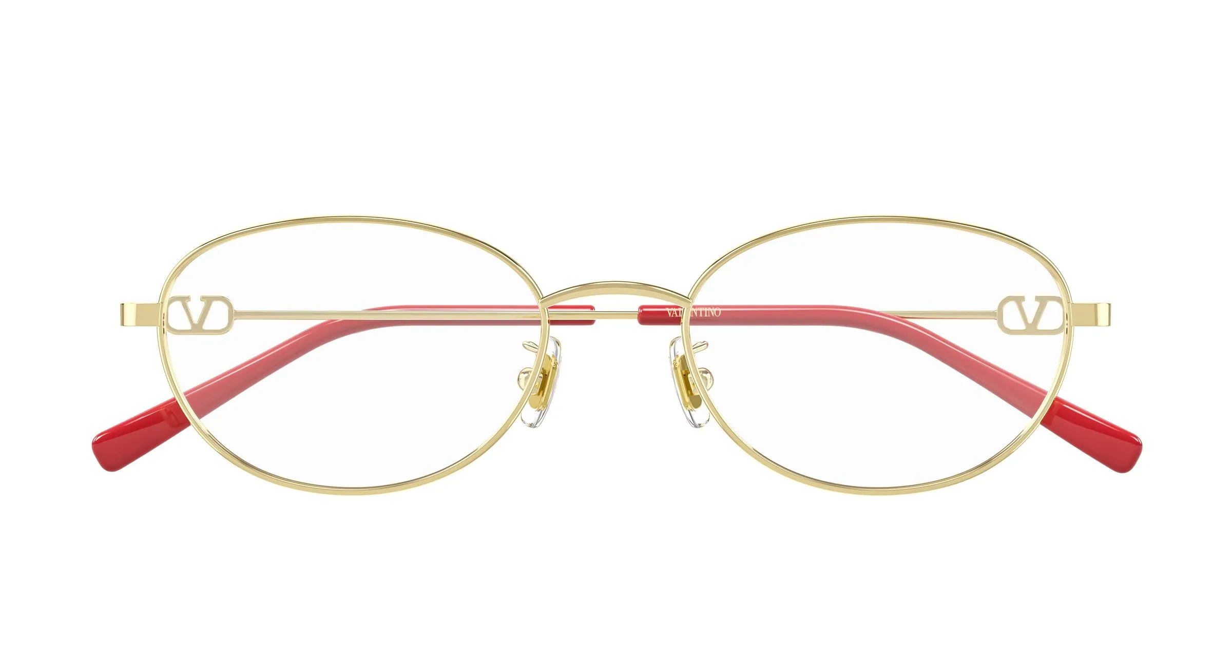 Valentino VG0066OA 002 Montature da vista Metallo Oro Trasparente Rotonda - immagine 2