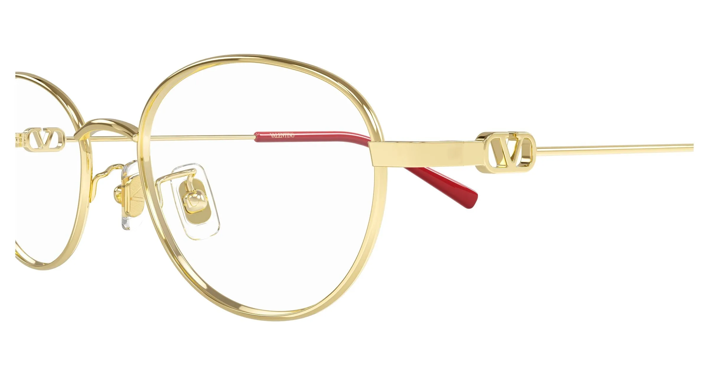 Valentino VG0066OA 002 Montature da vista Metallo Oro Trasparente Rotonda - immagine 3