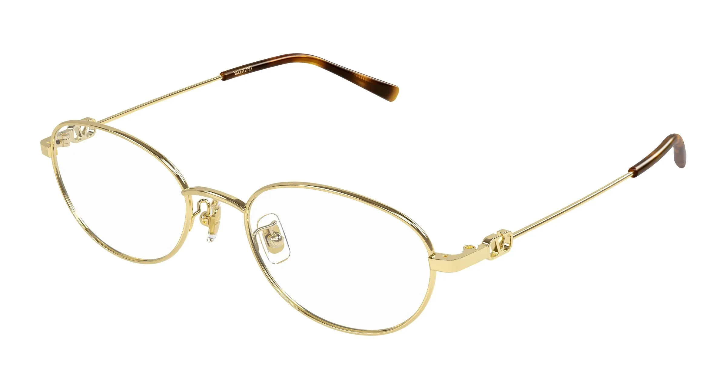 Valentino VG0066OA 001 Montature da vista Metallo Oro Trasparente Rotonda - immagine 1