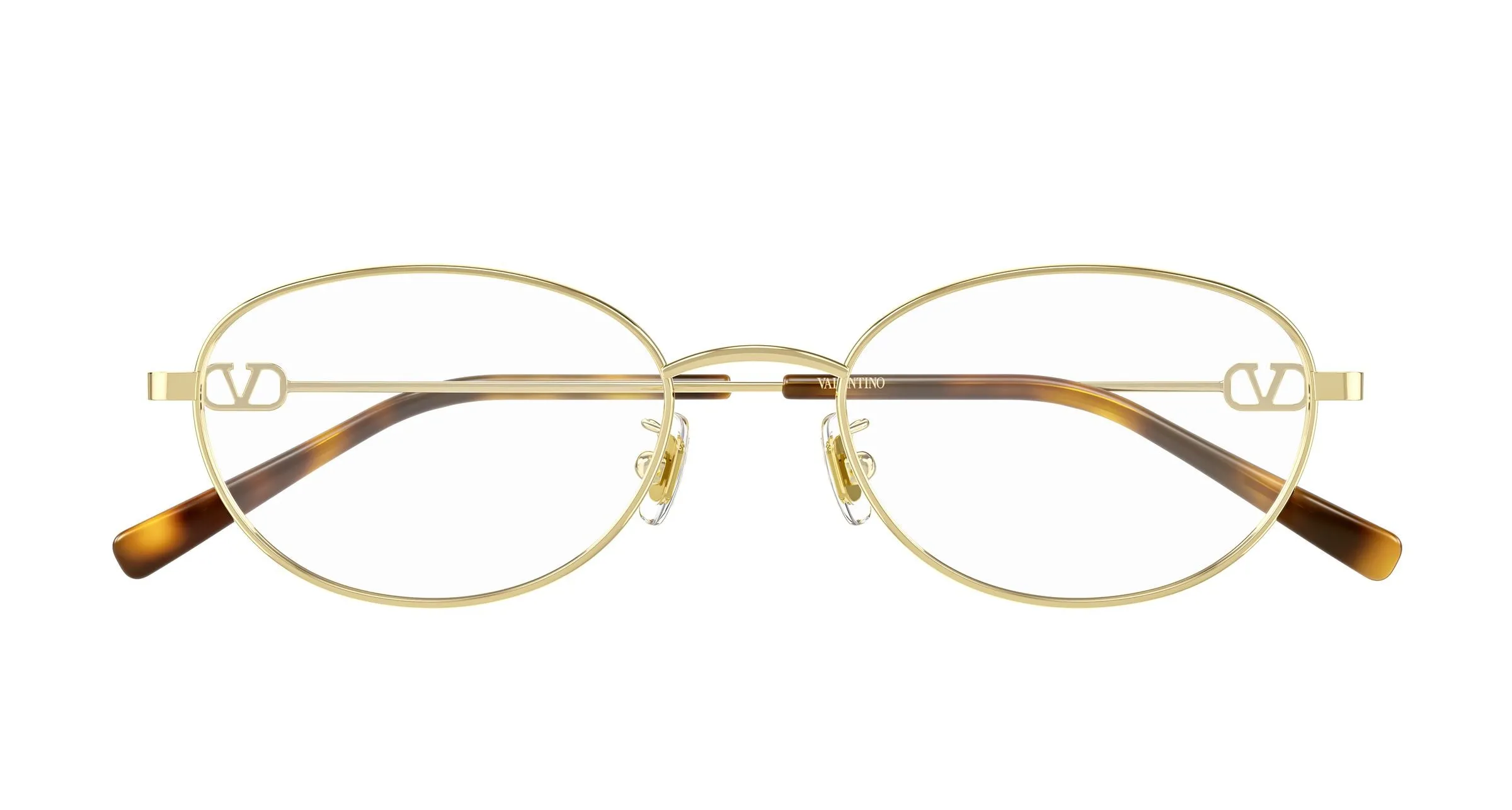 Valentino VG0066OA 001 Montature da vista Metallo Oro Trasparente Rotonda - immagine 2