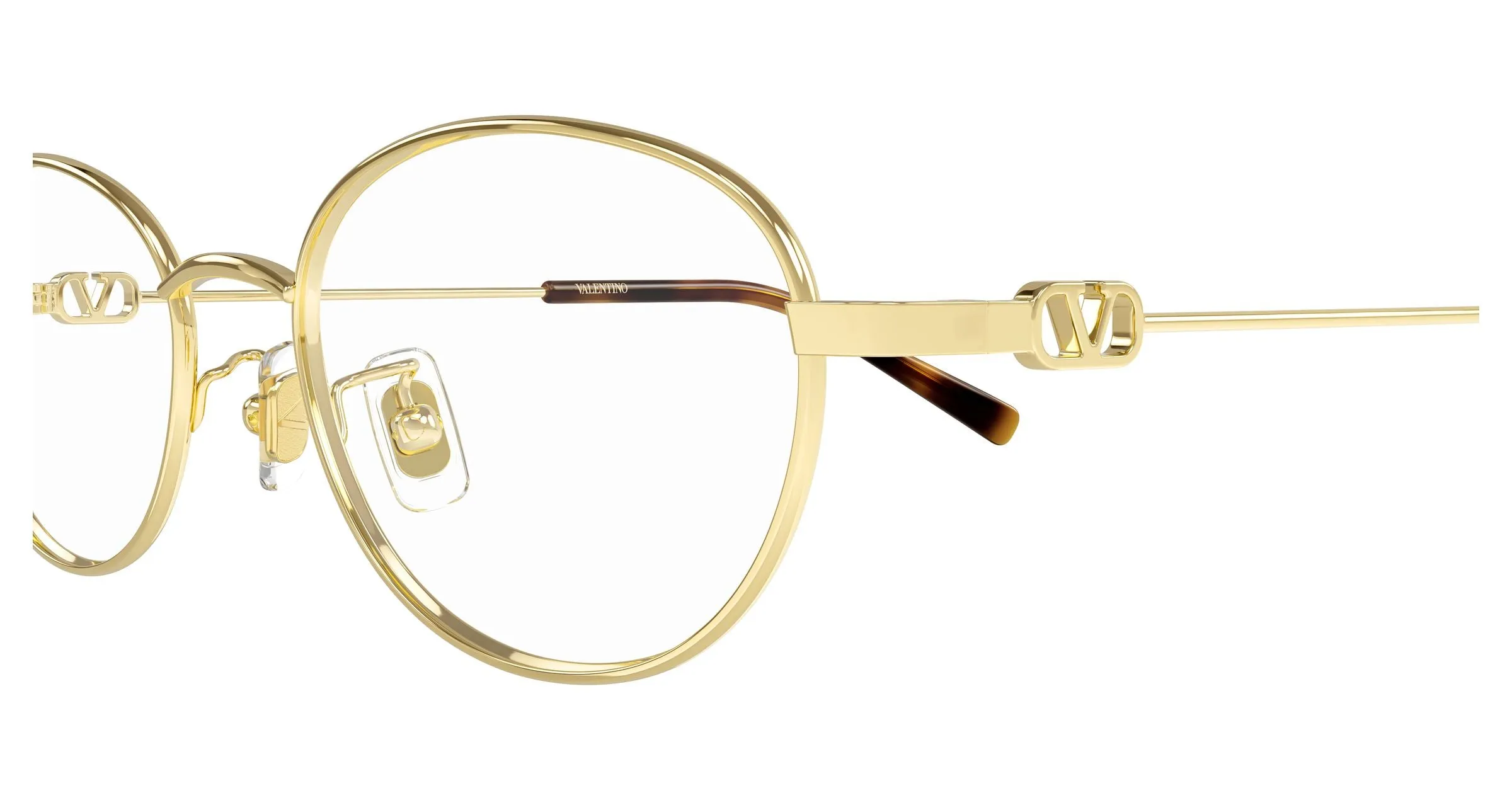 Valentino VG0066OA 001 Montature da vista Metallo Oro Trasparente Rotonda - immagine 3
