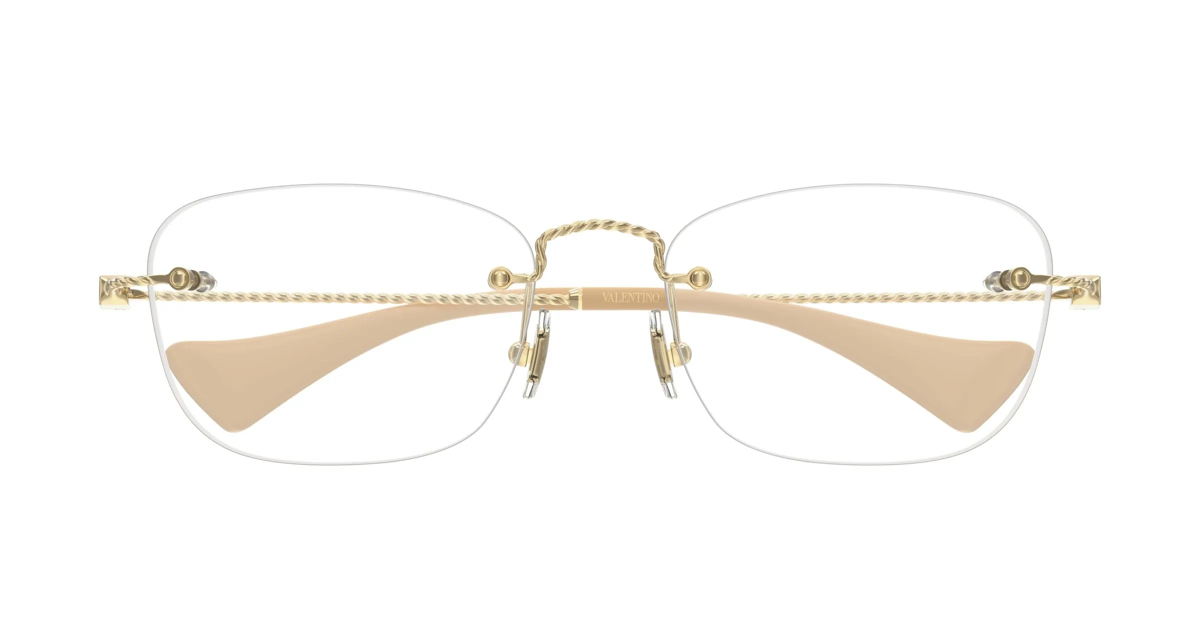 Valentino VG0065O 003 Montature da vista Metallo Oro Trasparente Rotonda - immagine 2