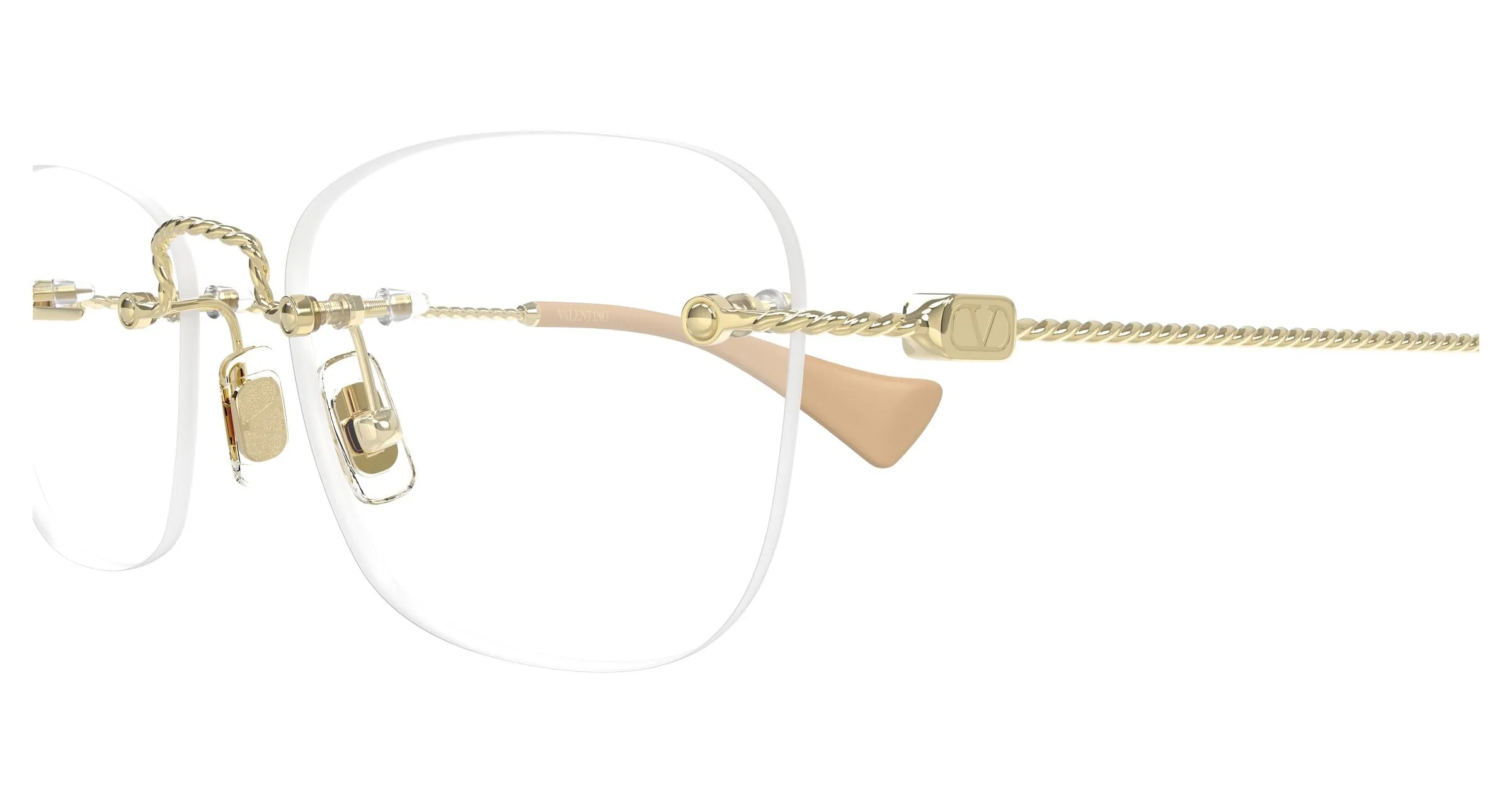 Valentino VG0065O 003 Montature da vista Metallo Oro Trasparente Rotonda - immagine 3