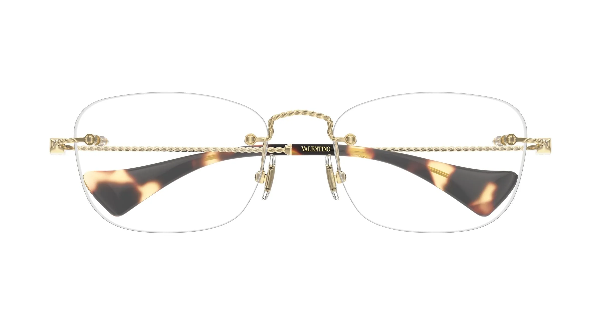 Valentino VG0065O 002 Montature da vista Metallo Oro Trasparente Rotonda - immagine 2