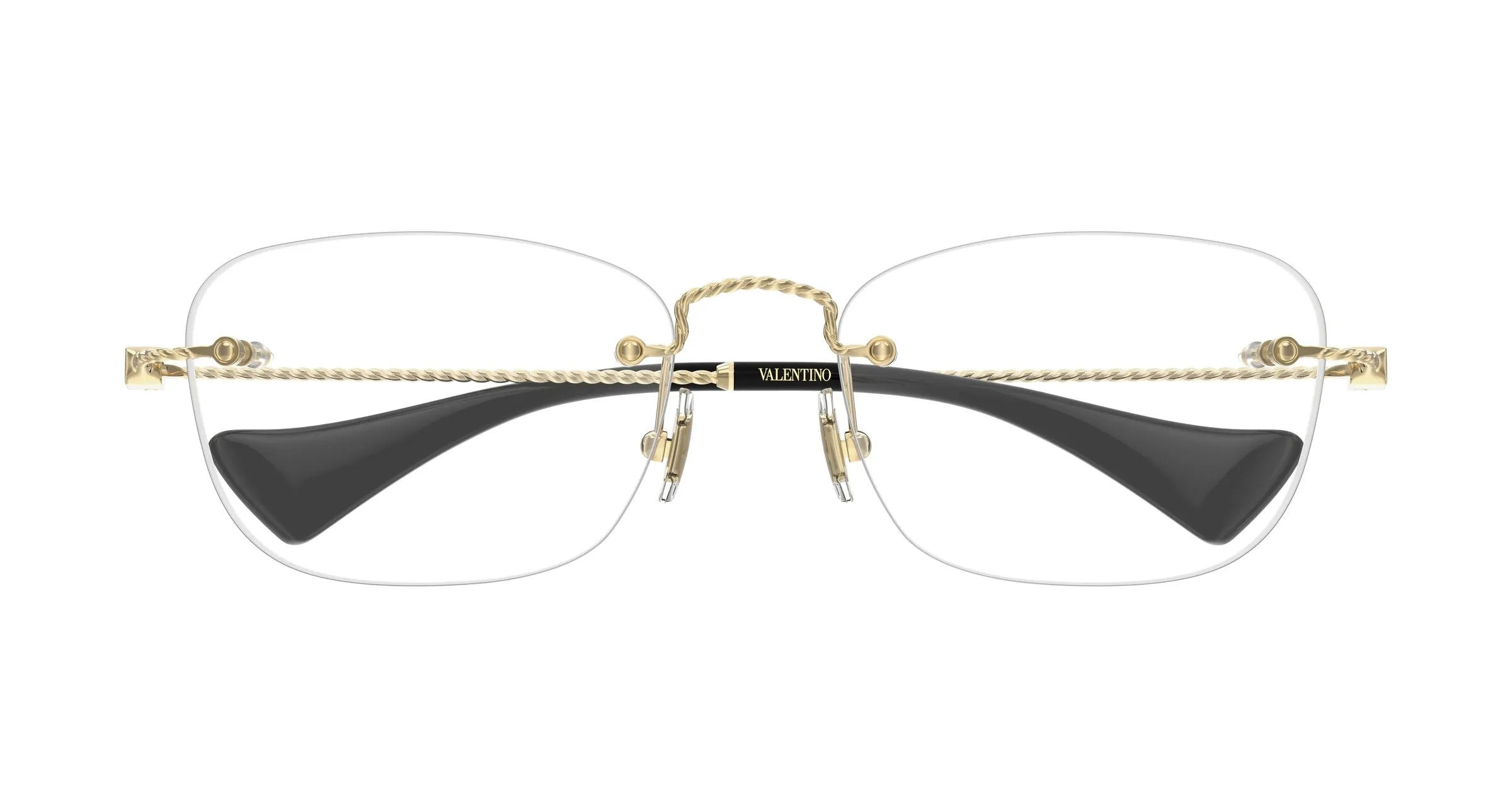 Valentino VG0065O 001 Montature da vista Metallo Oro Trasparente Rotonda - immagine 2