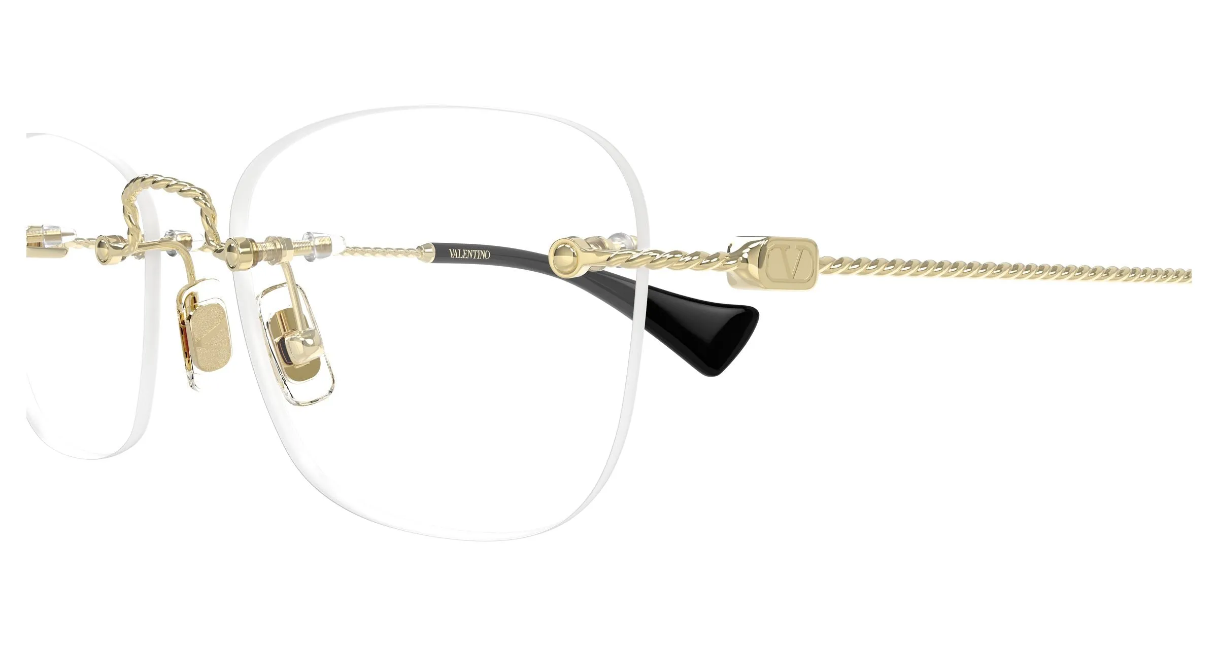 Valentino VG0065O 001 Montature da vista Metallo Oro Trasparente Rotonda - immagine 3