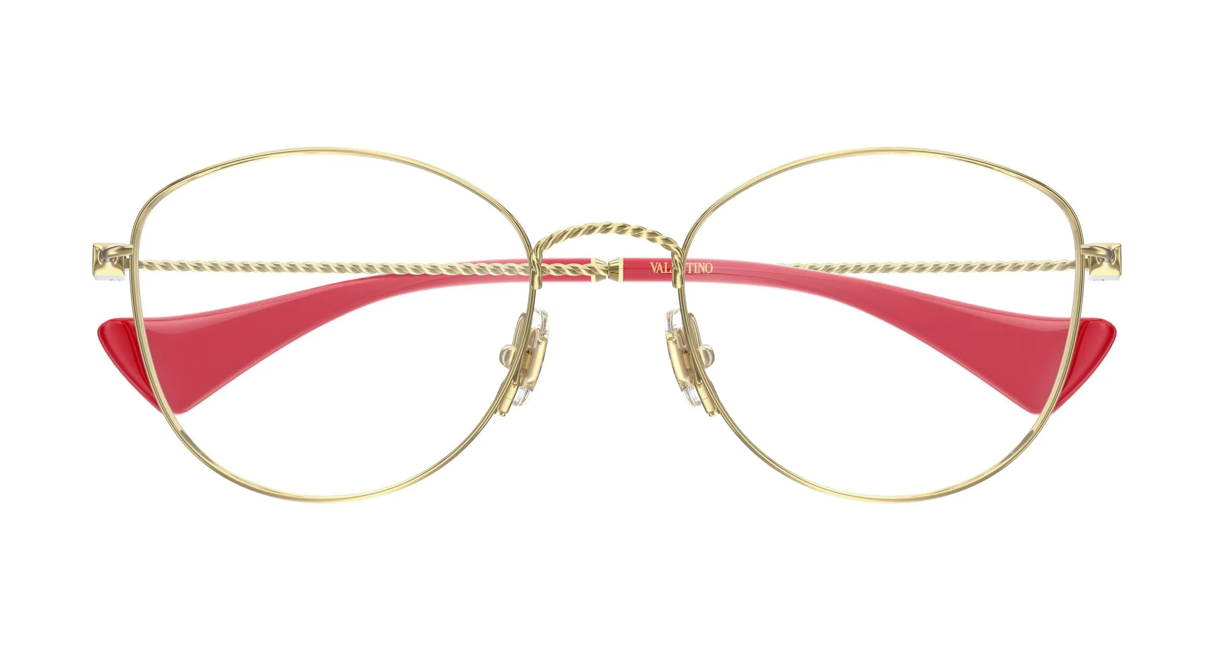 Valentino VG0064O 003 Montature da vista Metallo Oro Trasparente Rotonda - immagine 2