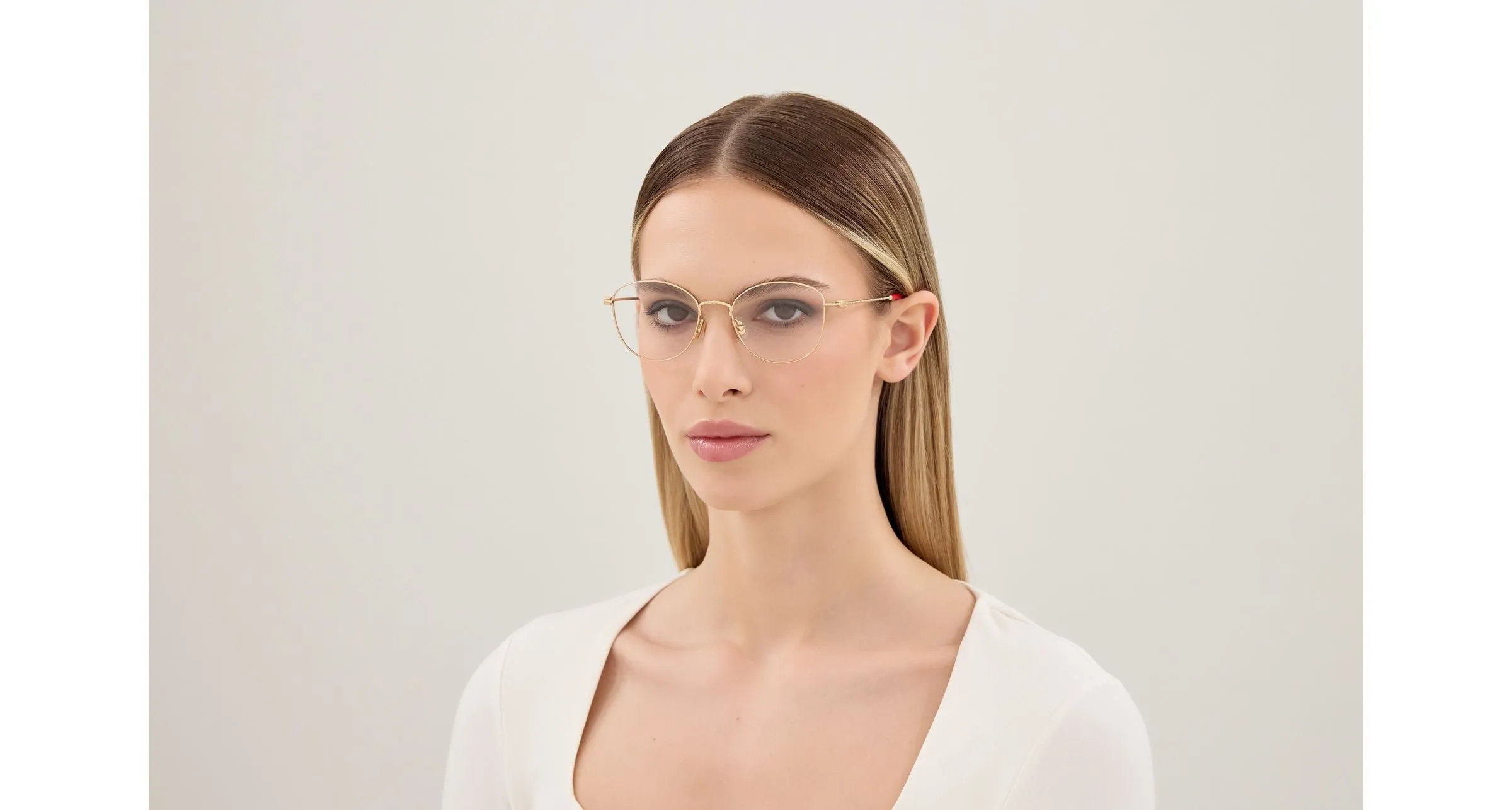 Valentino VG0064O 003 Montature da vista Metallo Oro Trasparente Rotonda - immagine 4