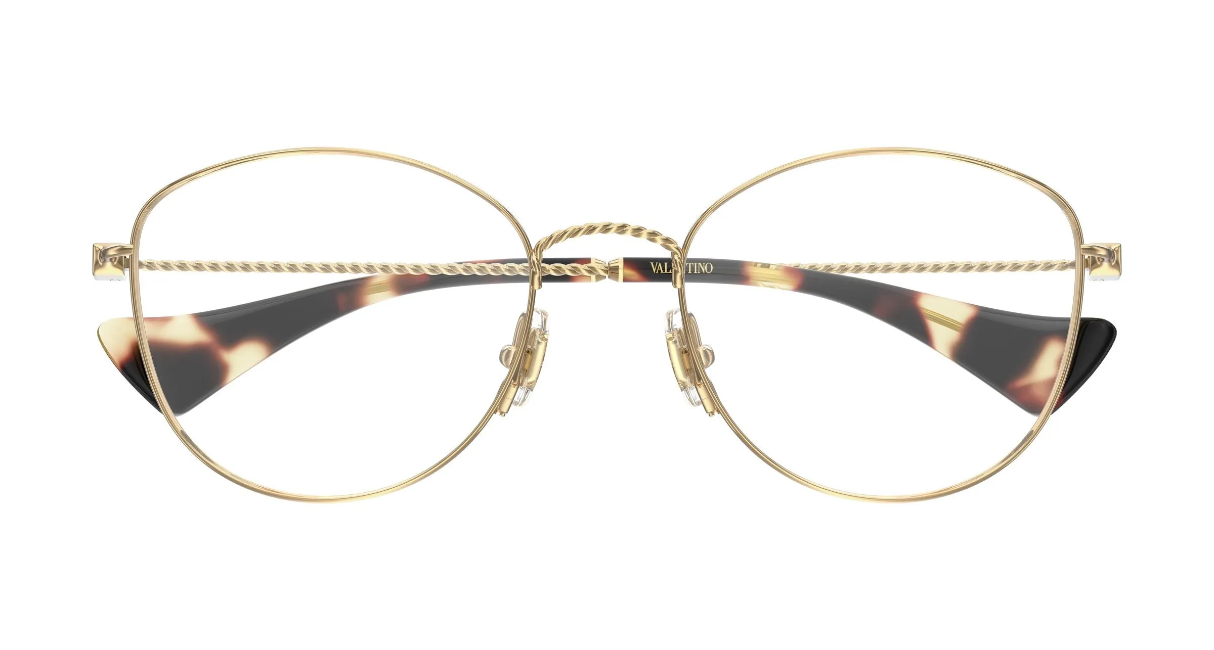 Valentino VG0064O 002 Montature da vista Metallo Oro Trasparente Rotonda - immagine 2