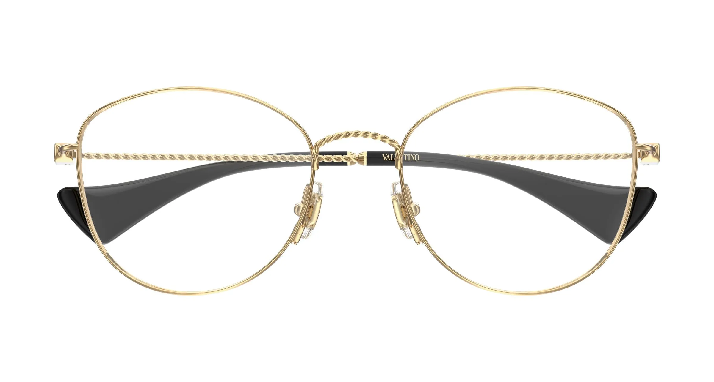 Valentino VG0064O 001 Montature da vista Metallo Oro Trasparente Rotonda - immagine 2