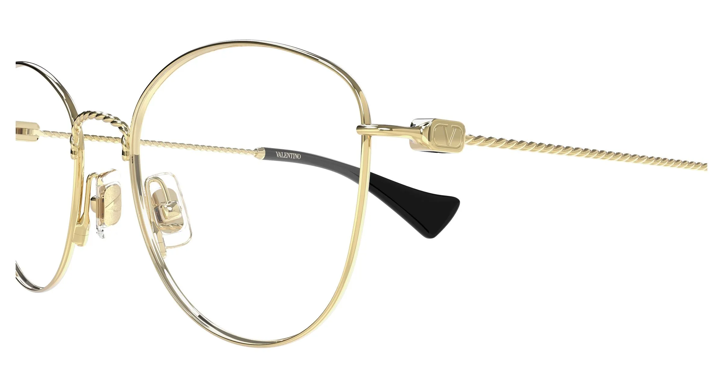 Valentino VG0064O 001 Montature da vista Metallo Oro Trasparente Rotonda - immagine 3
