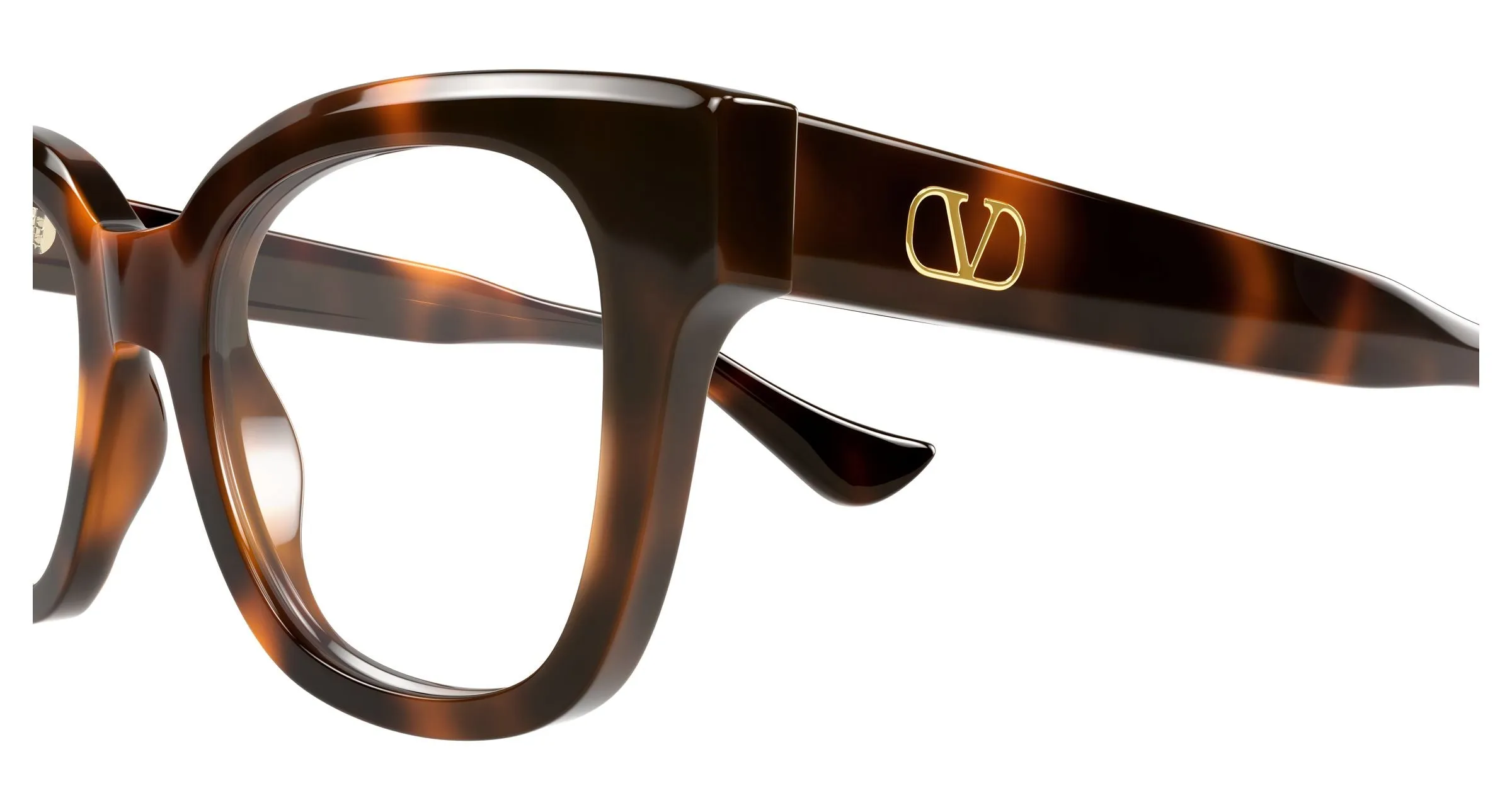 Valentino VG0060O 003 Montature da vista Acetato Havana Trasparente Squadrata - immagine 3