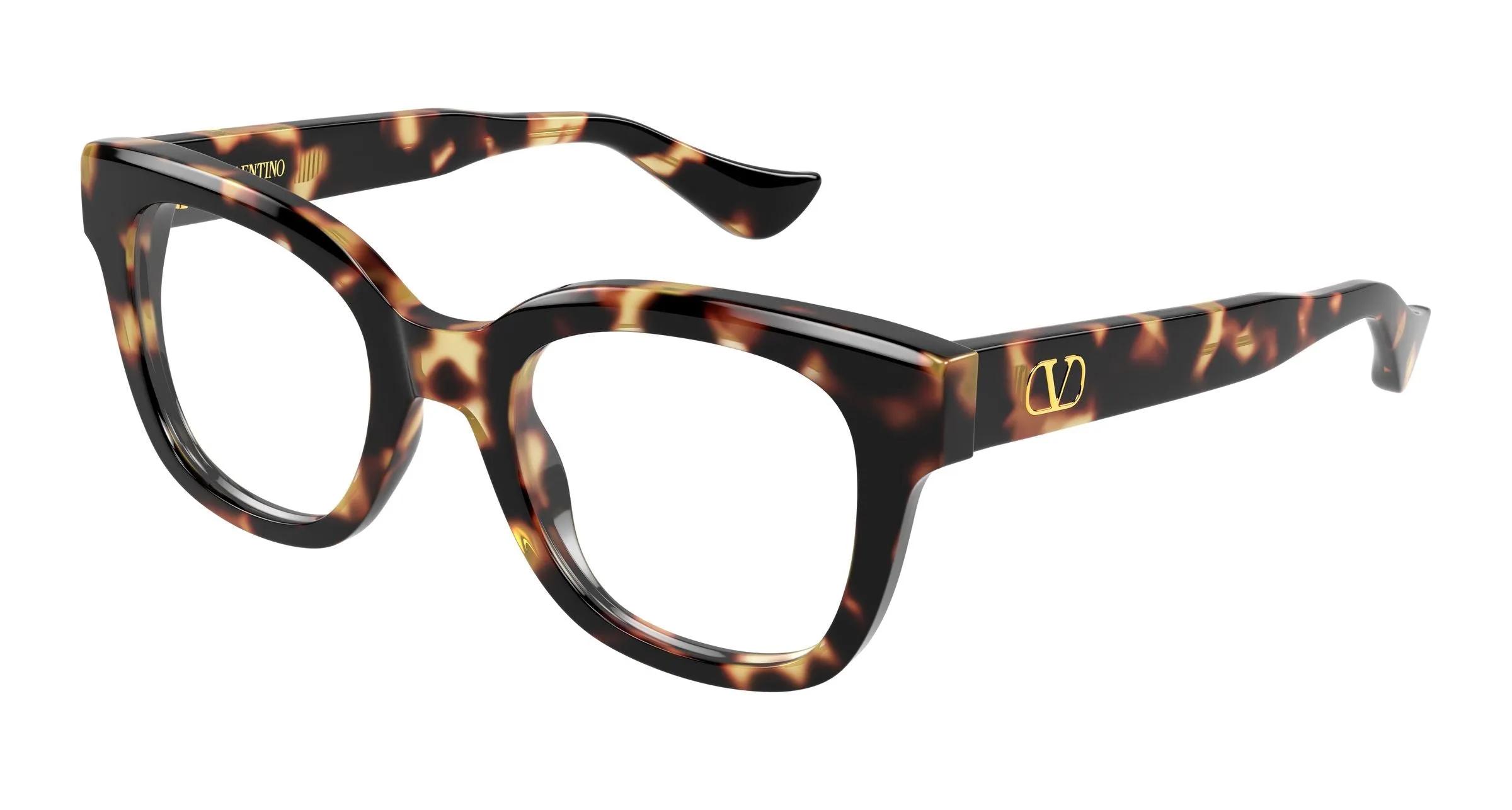 Valentino VG0060O 002 Montature da vista Acetato Havana Trasparente Squadrata - immagine 1