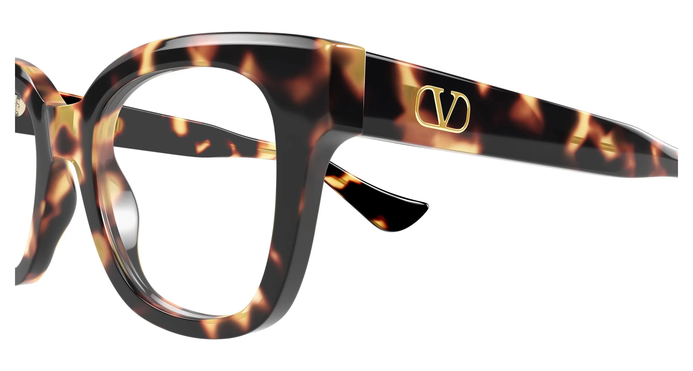 Valentino VG0060O 002 Montature da vista Acetato Havana Trasparente Squadrata - immagine 3