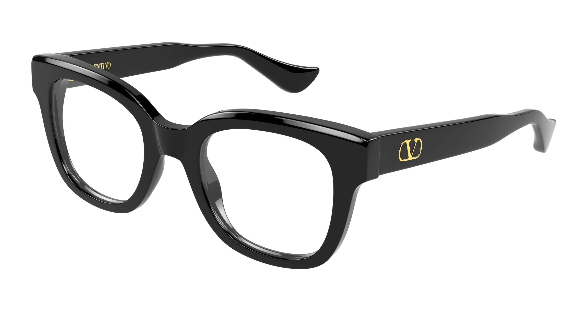 Valentino VG0060O 001 Montature da vista Acetato Nero Trasparente Squadrata - immagine 1