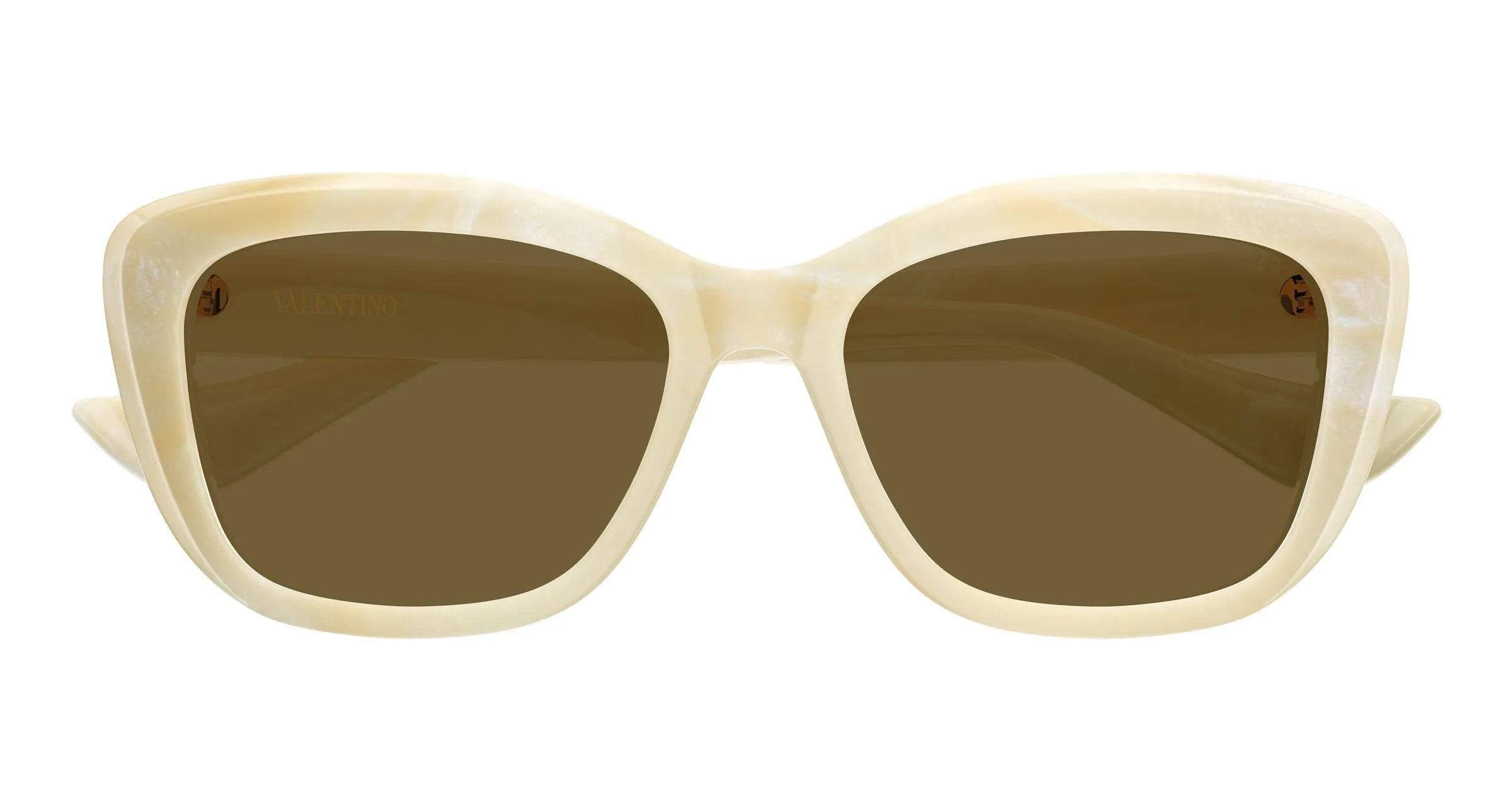 Valentino VG0058SA 005 Occhiali da sole Acetato Avorio Marrone Farfalla - immagine 2