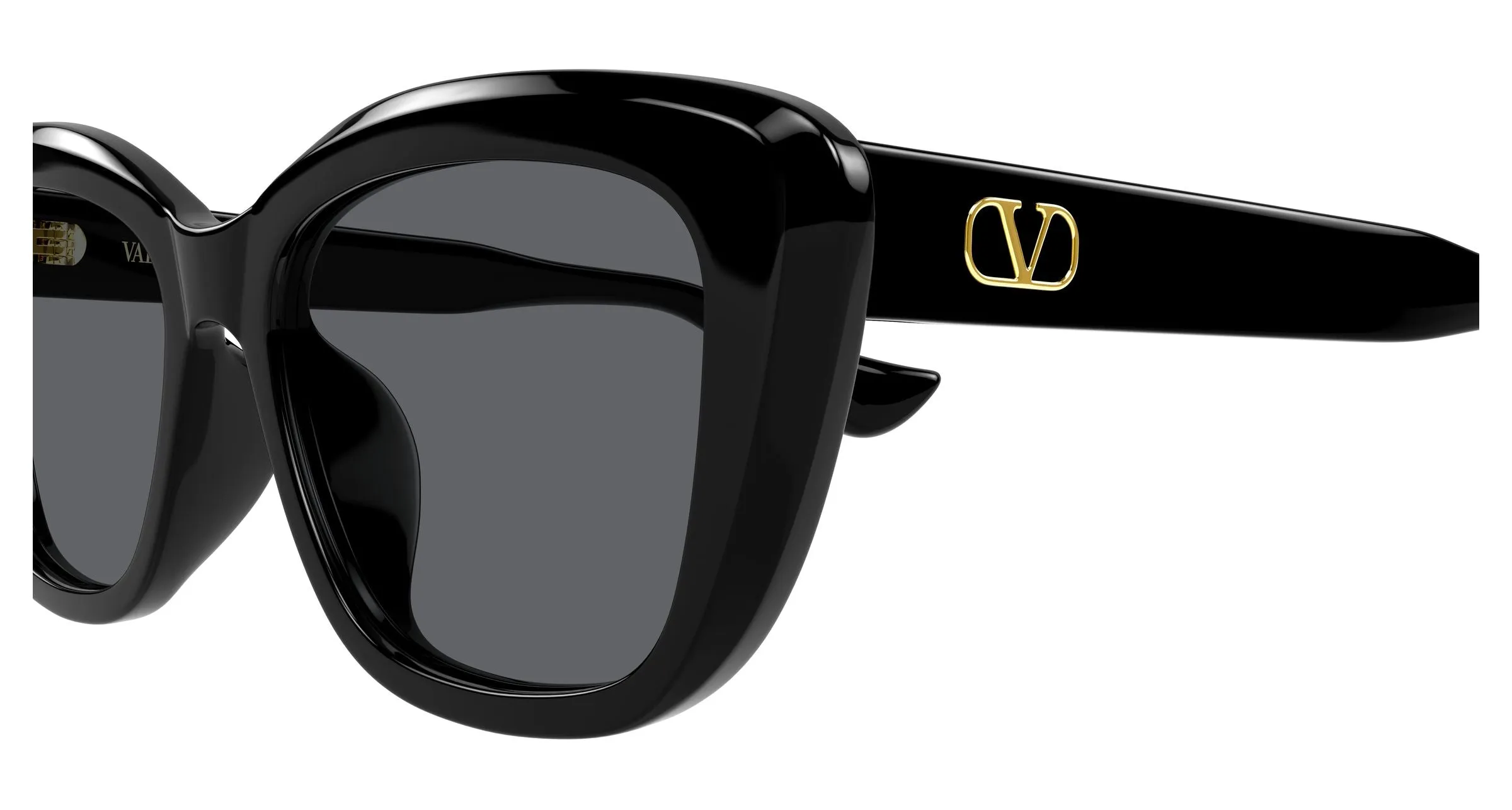 Valentino VG0058SA 001 Occhiali da sole Acetato Nero Grigio Farfalla - immagine 3