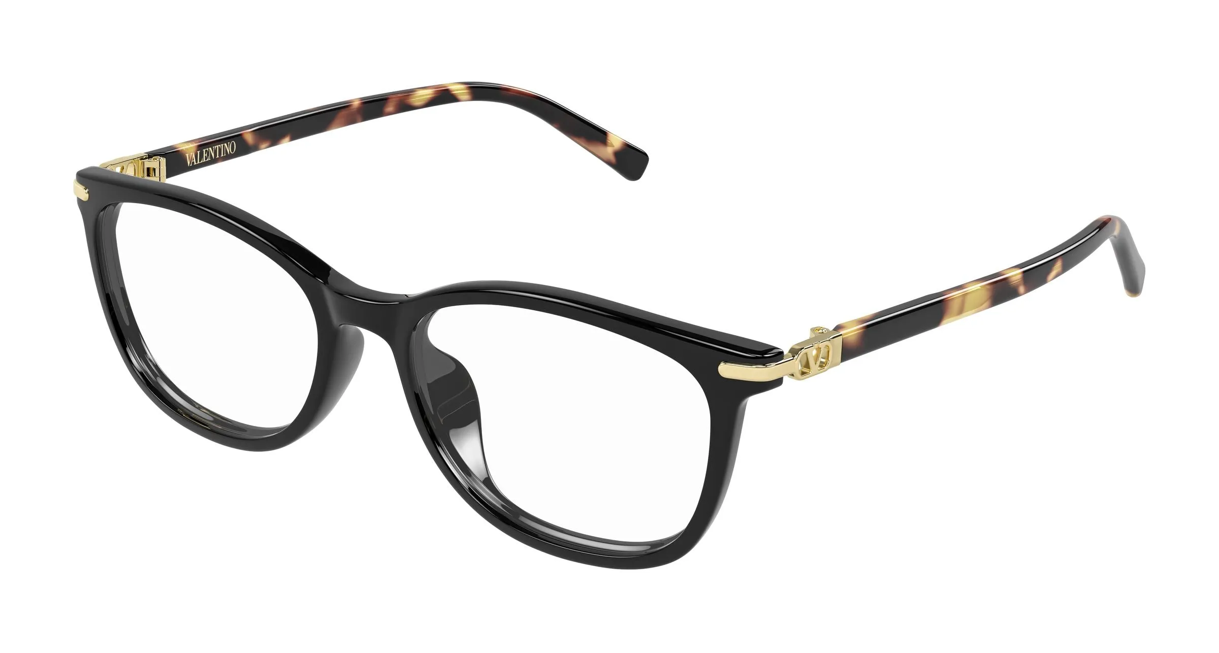 Valentino VG0051OA 004 Montature da vista Acetato Nero Trasparente Squadrata - immagine 1