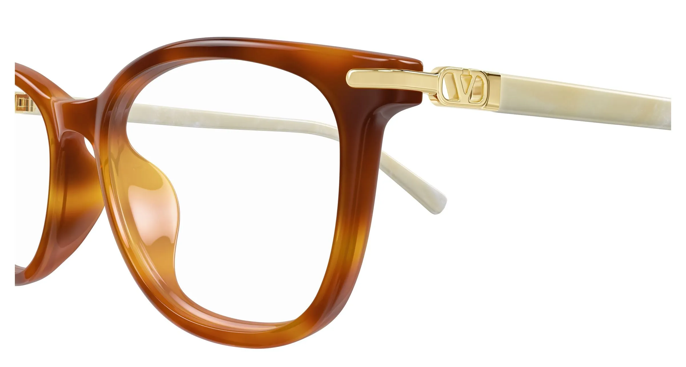 Valentino VG0051OA 003 Montature da vista Acetato Havana Trasparente Squadrata - immagine 3