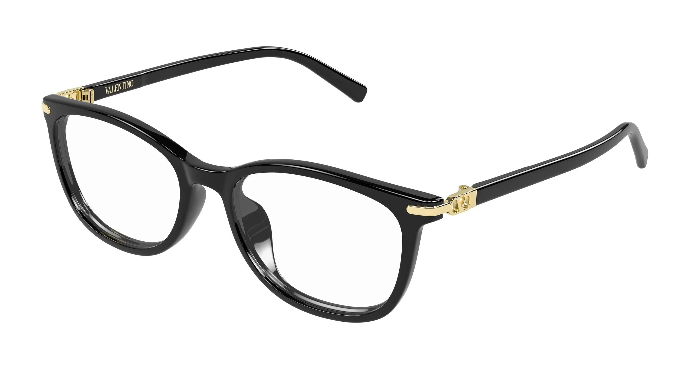 Valentino VG0051OA 001 Montature da vista Acetato Nero Trasparente Squadrata - immagine 1