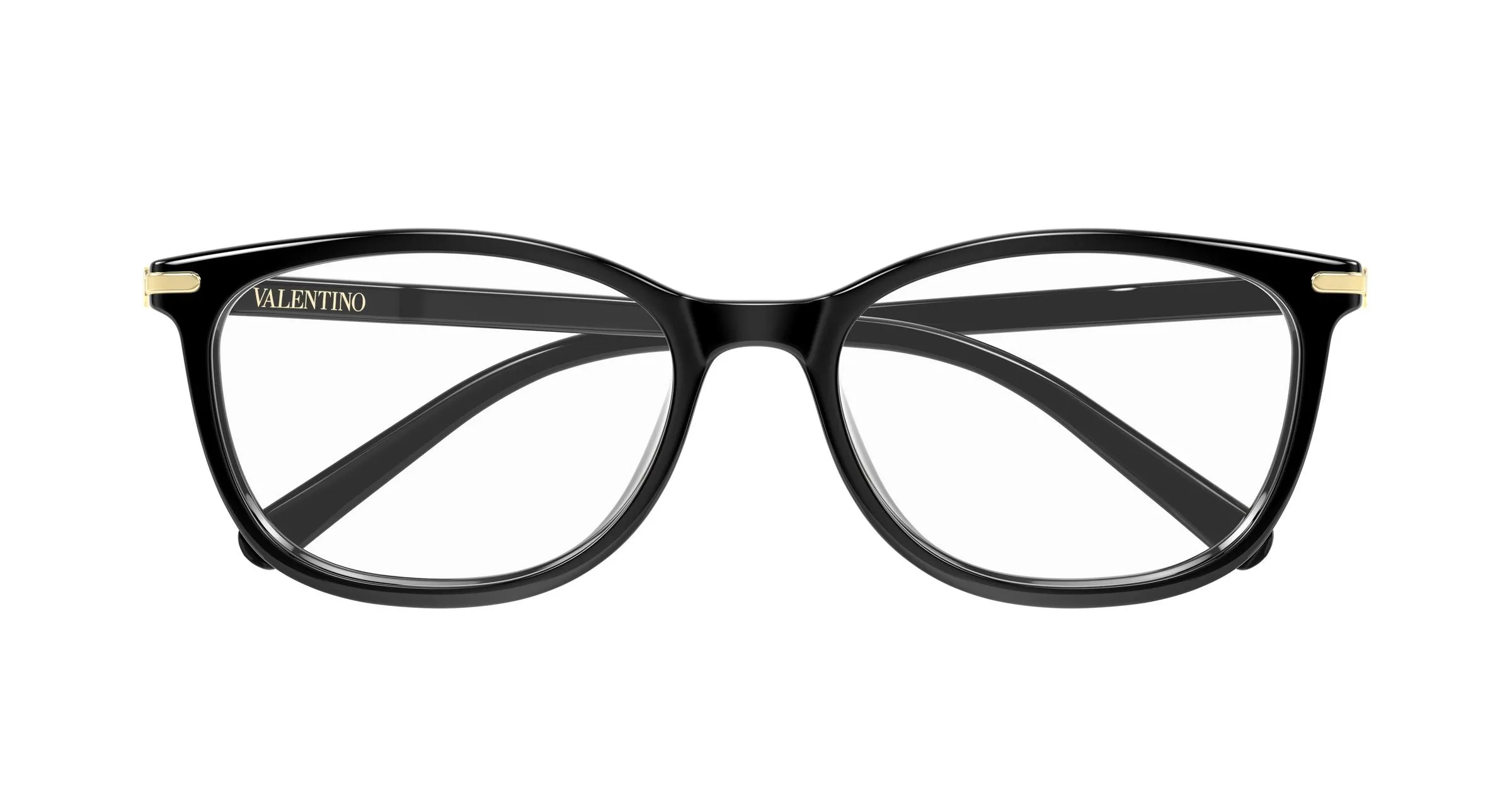 Valentino VG0051OA 001 Montature da vista Acetato Nero Trasparente Squadrata - immagine 2
