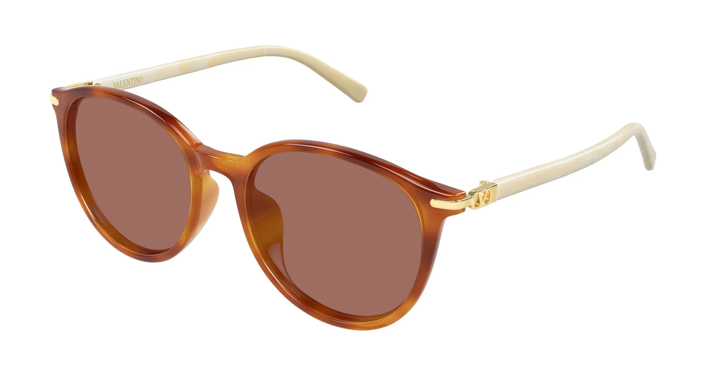 Valentino VG0048SK 002 Occhiali da sole Acetato Havana Marrone Rotonda - immagine 1