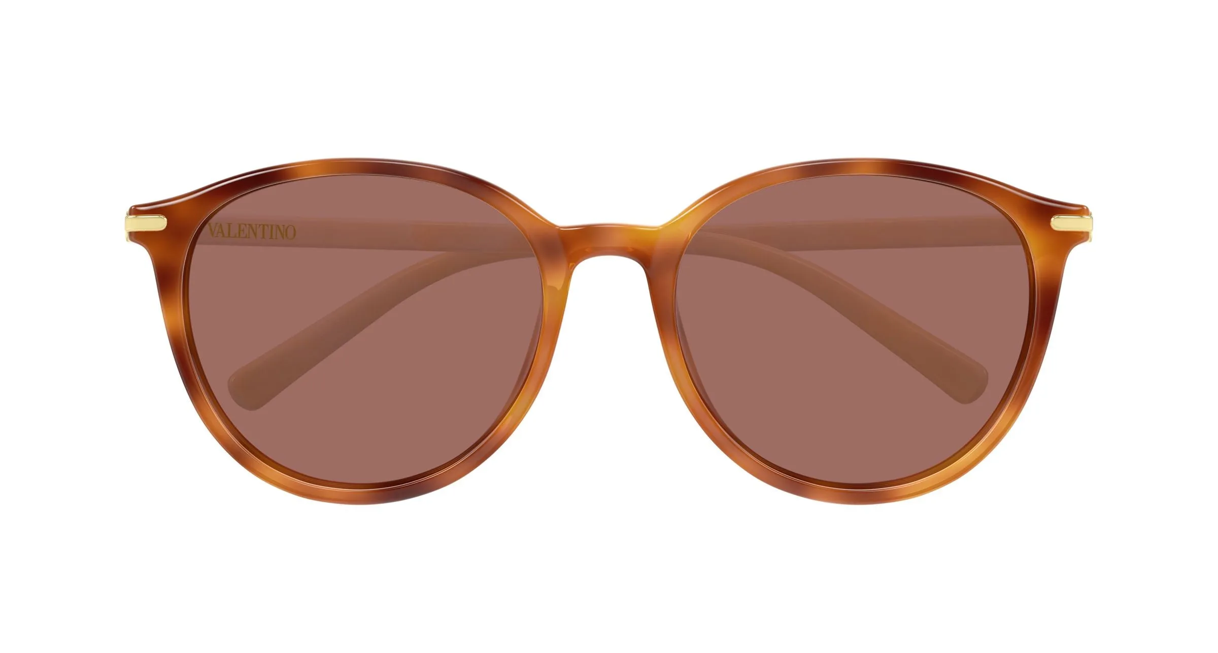 Valentino VG0048SK 002 Occhiali da sole Acetato Havana Marrone Rotonda - immagine 2