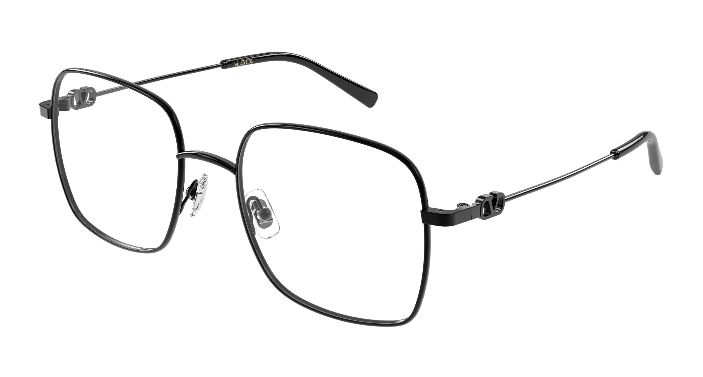 Valentino VG0030O 005 Montature da vista Metallo Nero Trasparente Squadrata - immagine 1